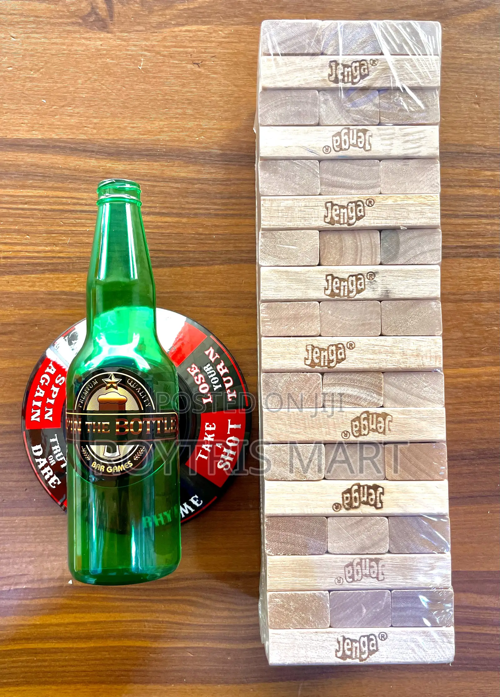 Jenga and Spin the Bottle Game