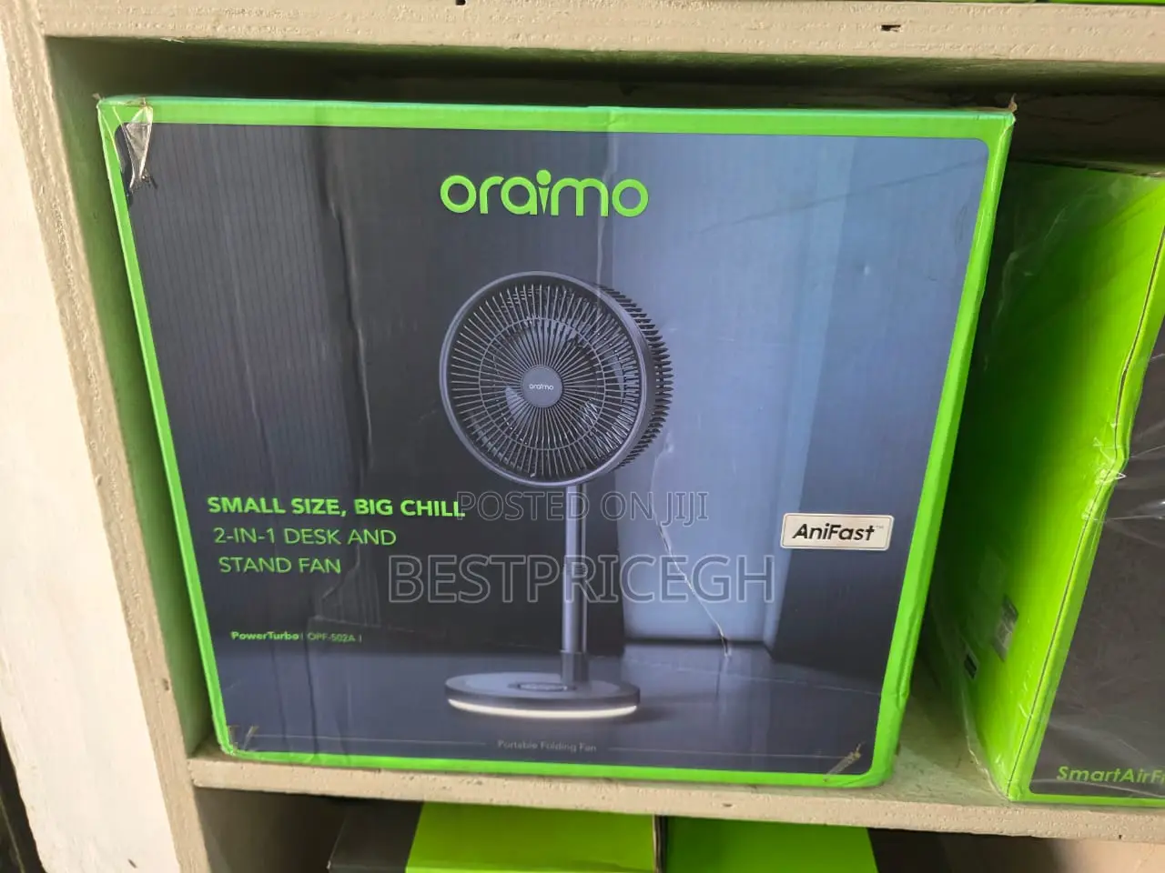 Oraimo Small Size Big Chill 2-in-1 Desk and Stand Fan