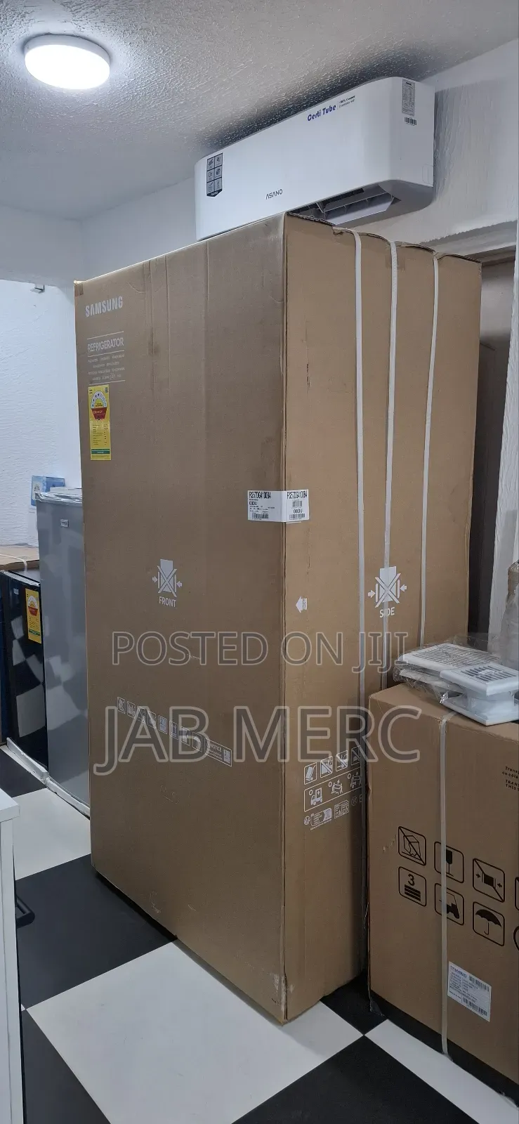 90cm Samsung Fridge Freezer Side by Side Dispenser Doubledoor Darkgrey