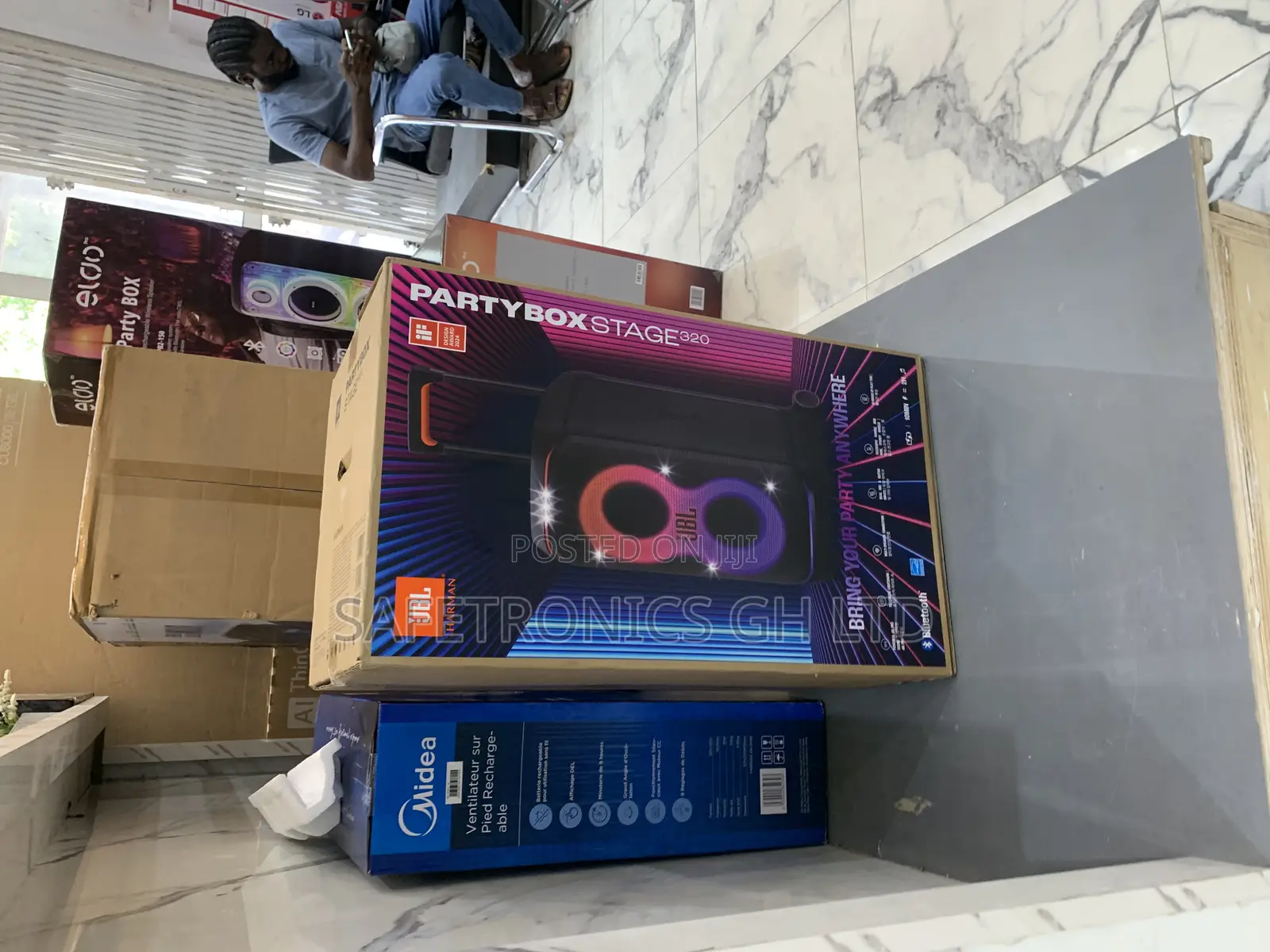 Get Perfect JBL Partybox Stage 320 Bluetooth Electric Speaker