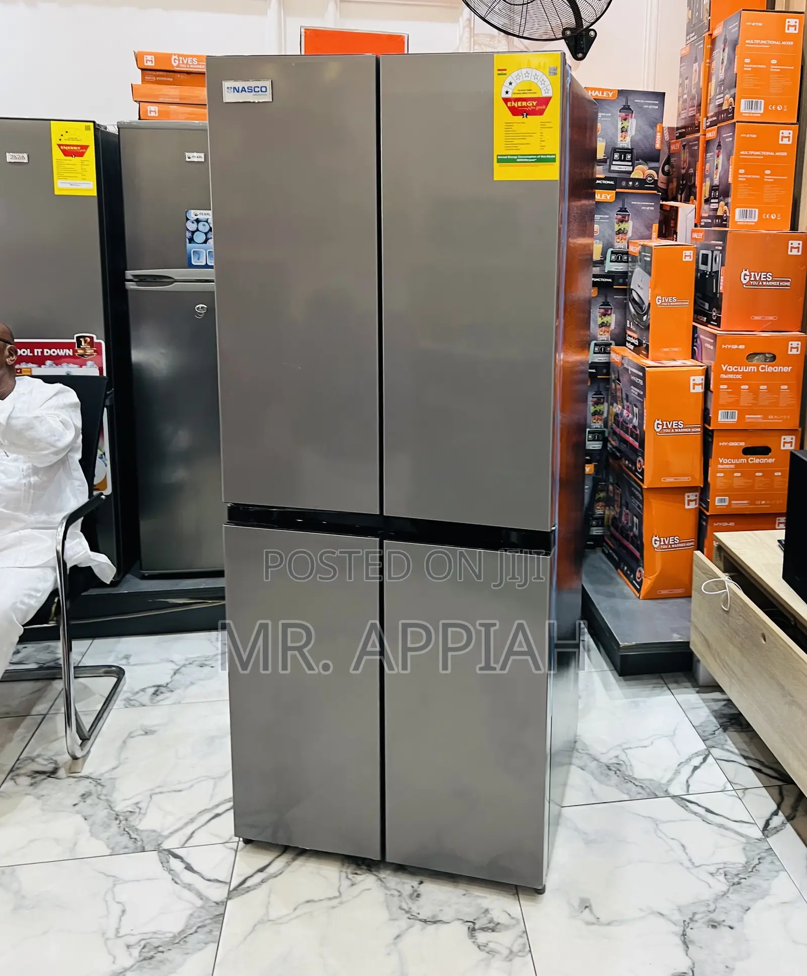 Buy Durable Nasco Nasf-400fdr1 Side by Side Electric Fridge(Gray) 
