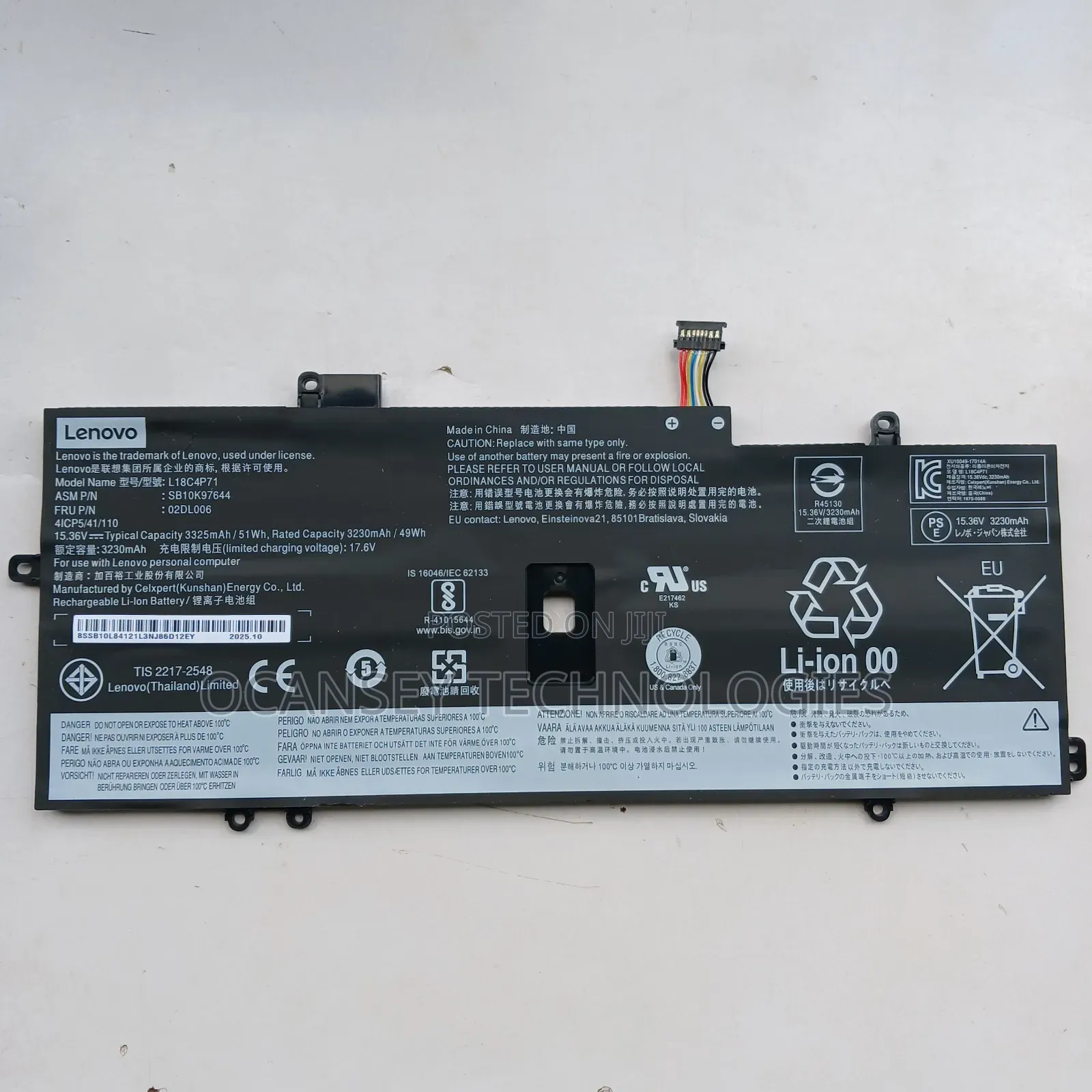 Original Lenovo L18c4p71 Battery for X1 4th Gen / X1 Carbon 7th 8th Ge
