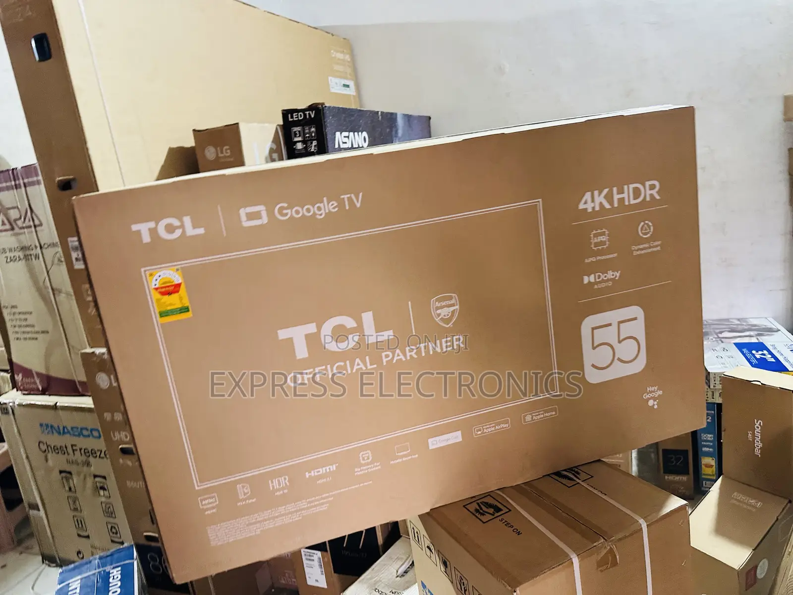 Newly Sealed in Box TCL 55”P6k Uhd Smart Glossy Tv