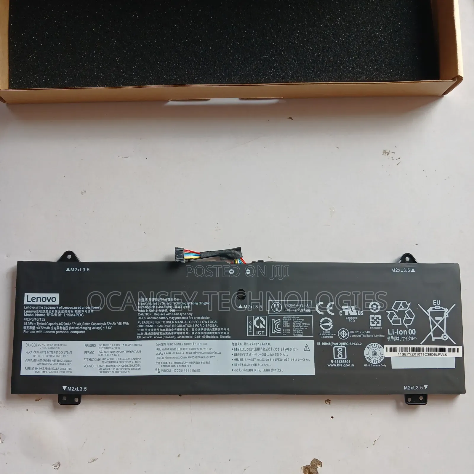 Original Lenovo L19m4pdc Laptop Battery