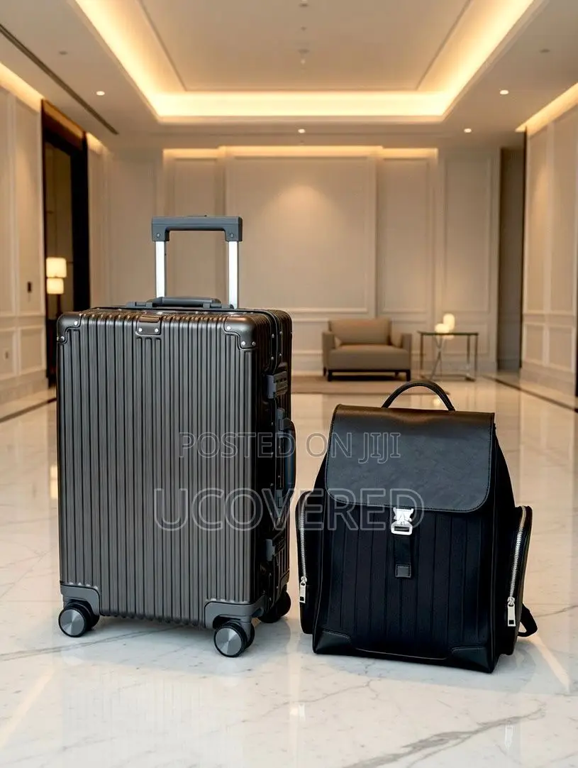 Suitcase 20inch + Leather Backpack Set