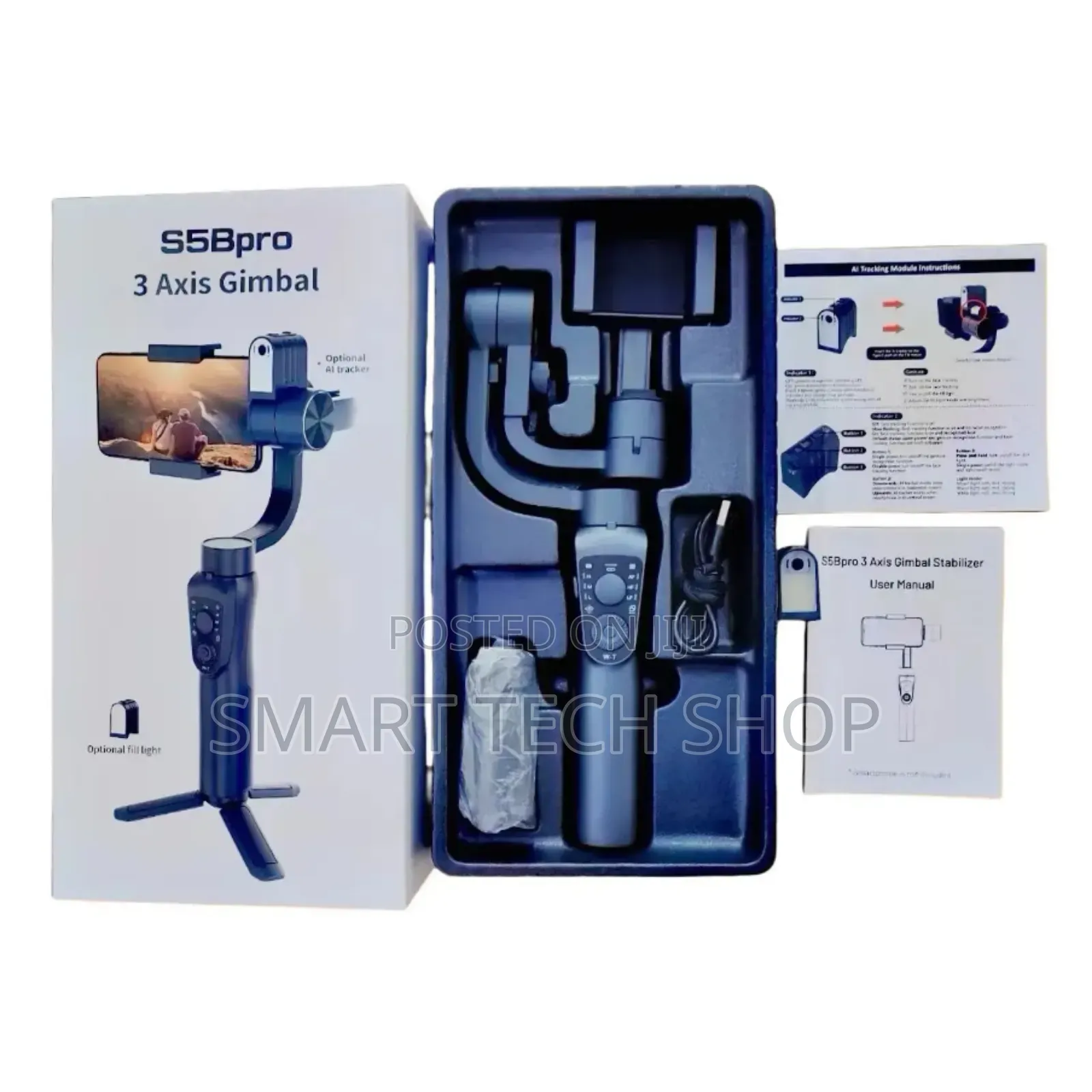 S5bpro7 360 Auto Face Tracking Gimbal for Smart Phone With Ultra Wide