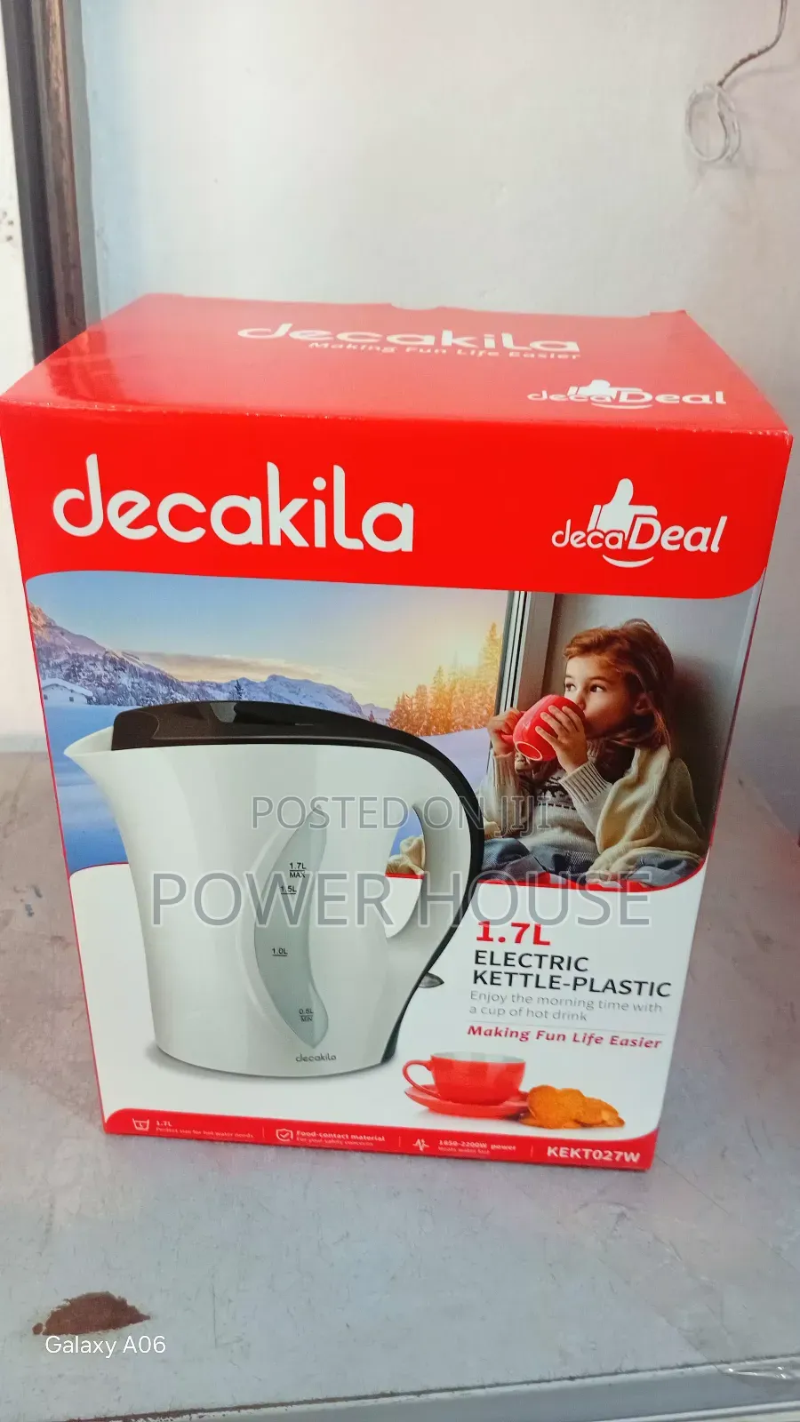 Decakila 1.7l Kettle – Energy Saving Portable 1.7l Kettle.