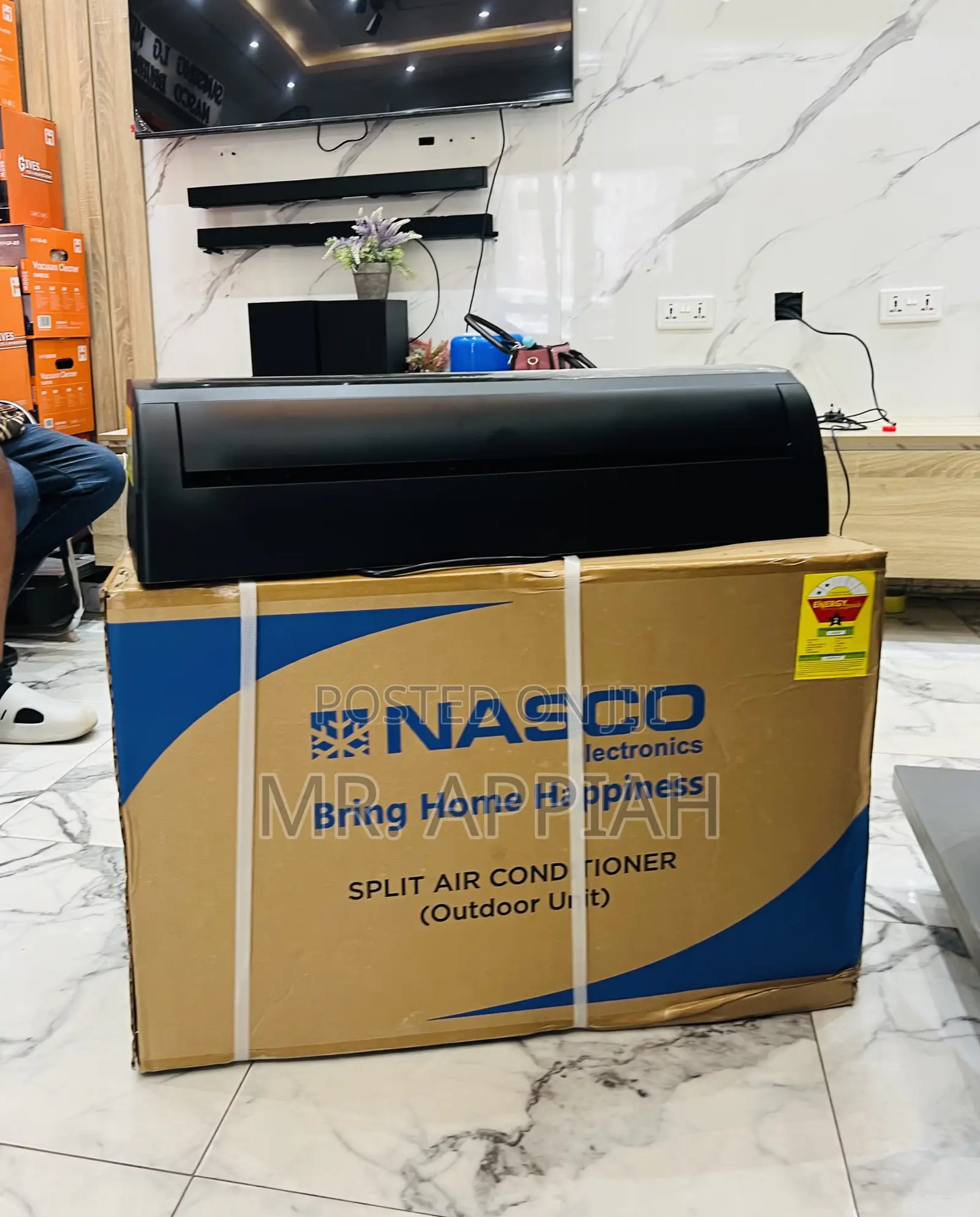 Fast Cooling Nasco 1.5hp Non Inverter Ac(Black)R410 Gas 