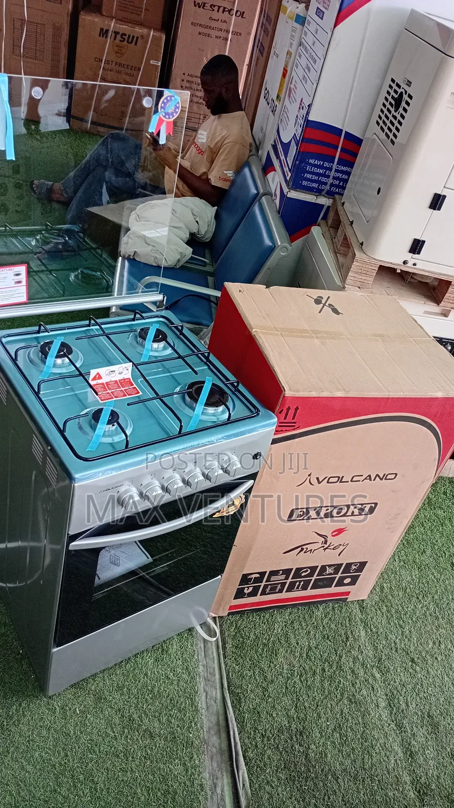Gas Stove Volcano 4 Burner Gas Stove Gray
