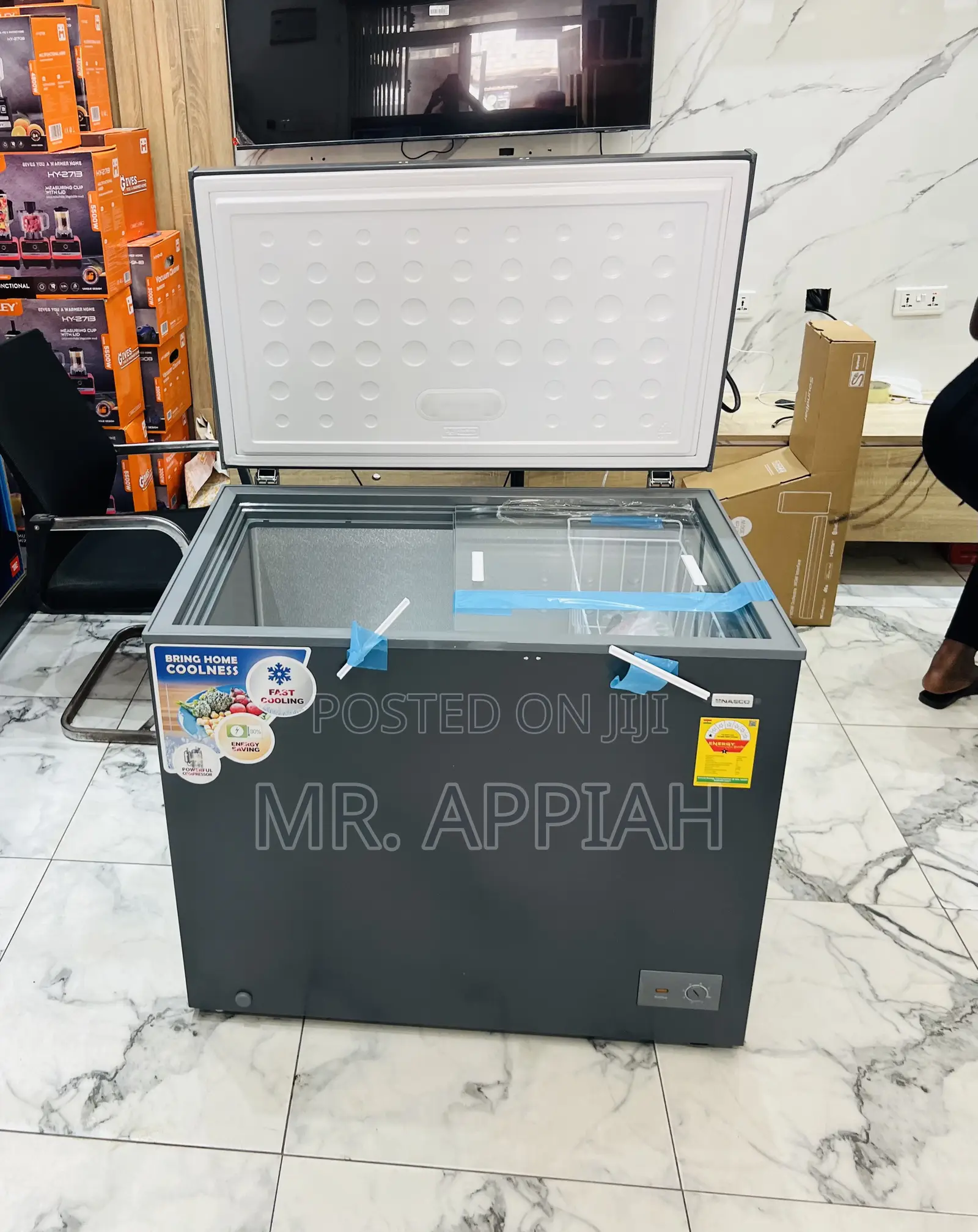 Lovely Design Nasco 200l Chest Freezer(Dark Gray) 