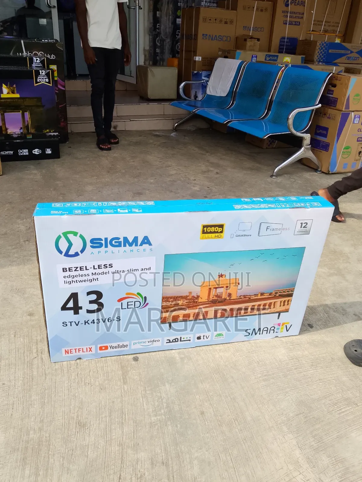 100% Premier Quality Sigma 43 Inches Smart Television