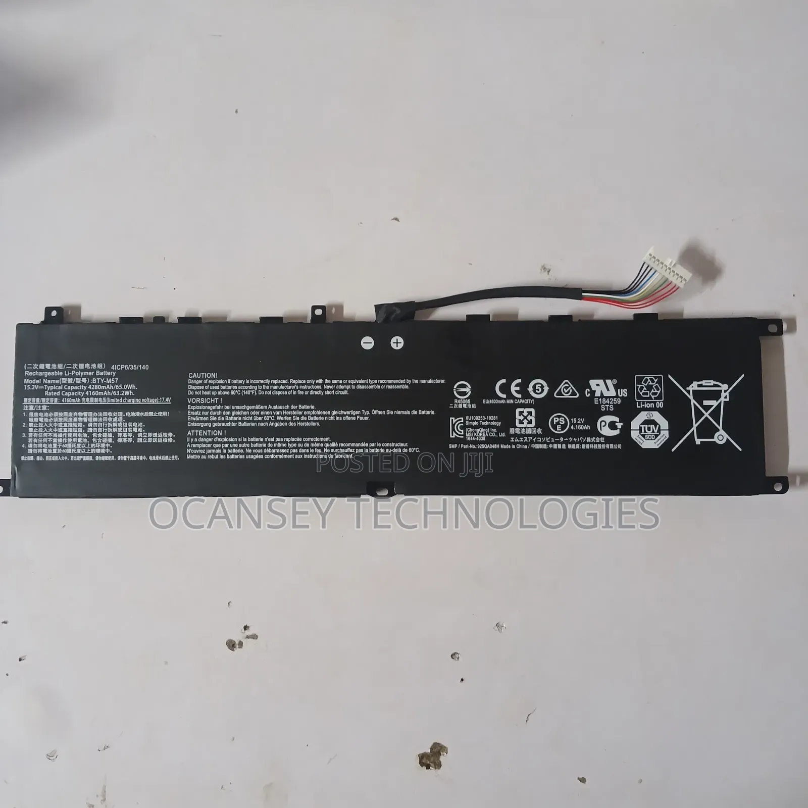 New Bty-m57 Laptop Battery For Msi Gp66 Gp76 Leopard 10ue 10ug 10uh