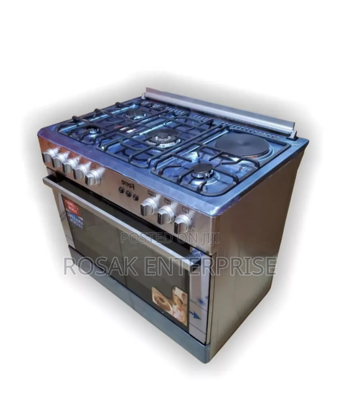 Ferre Cooker 1elelctric 4gas ( 5burner)90*60 Auto Ignition Oven Grill