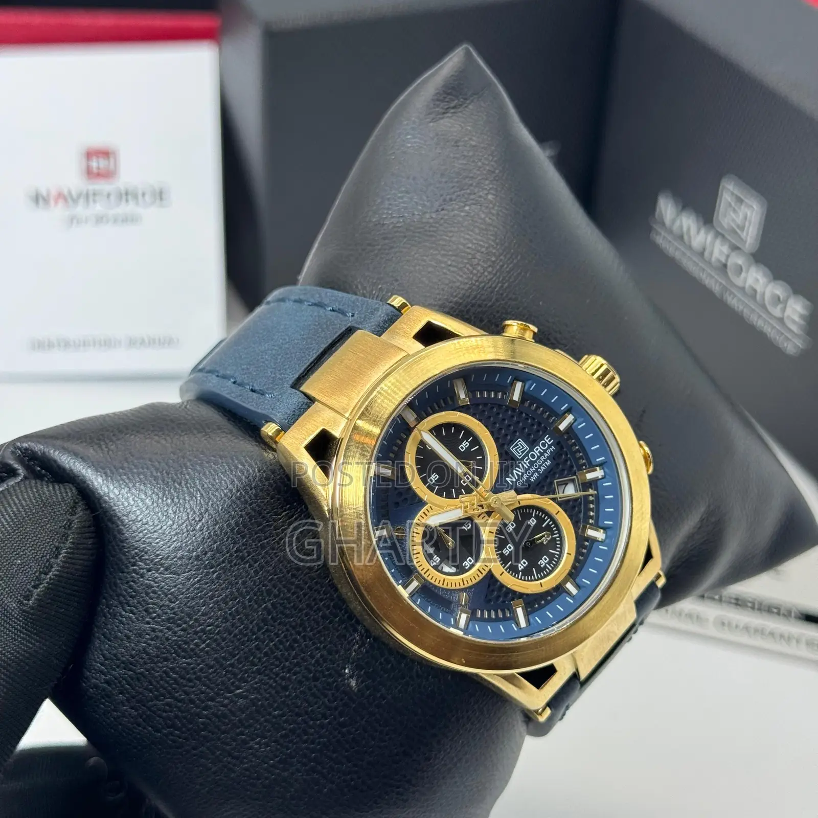 Naviforce Black Chronograph Watch – Sleek Style, Waterproof Watch