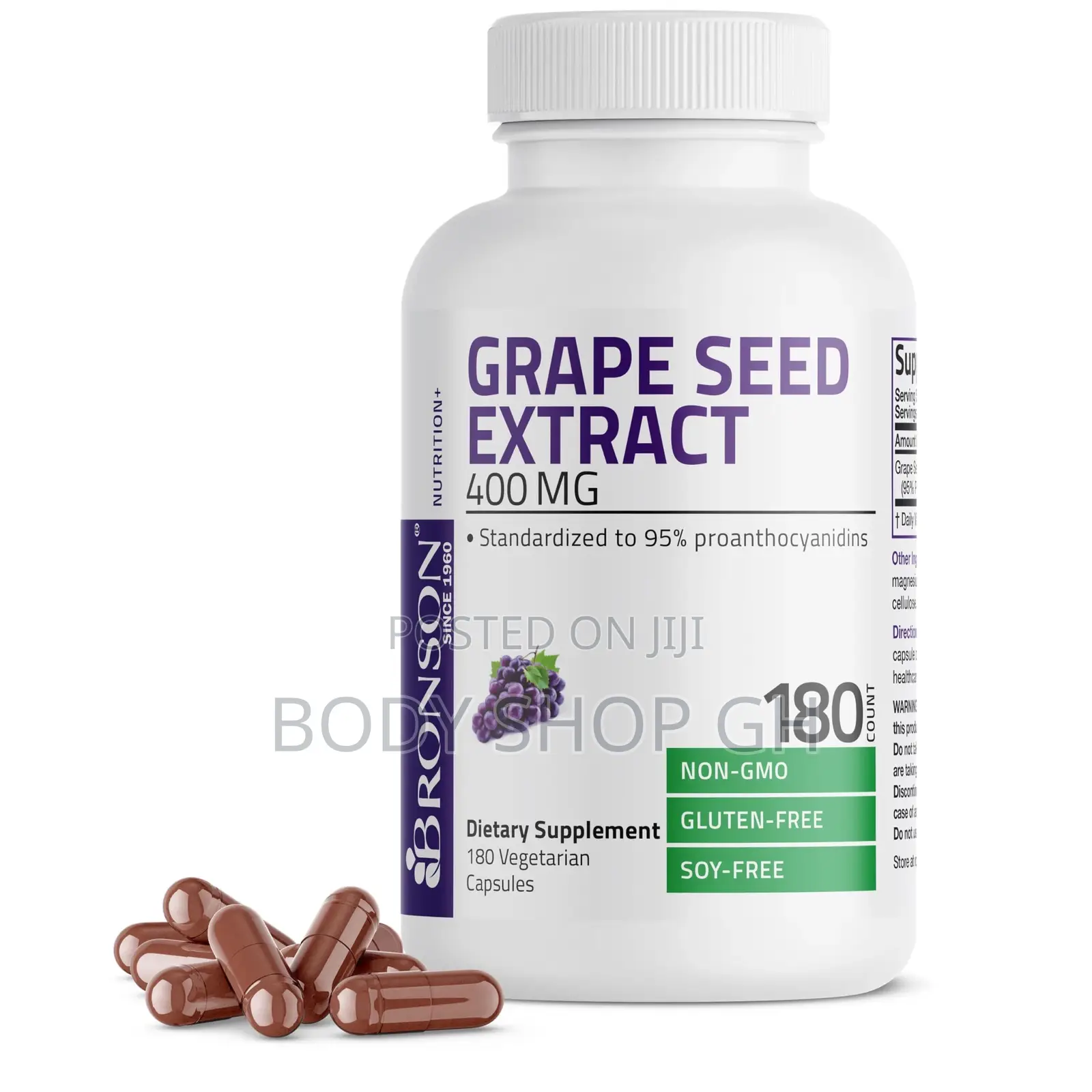 Bronson Grape Seed Extract 400 Mg - Antioxidant Immune Support
