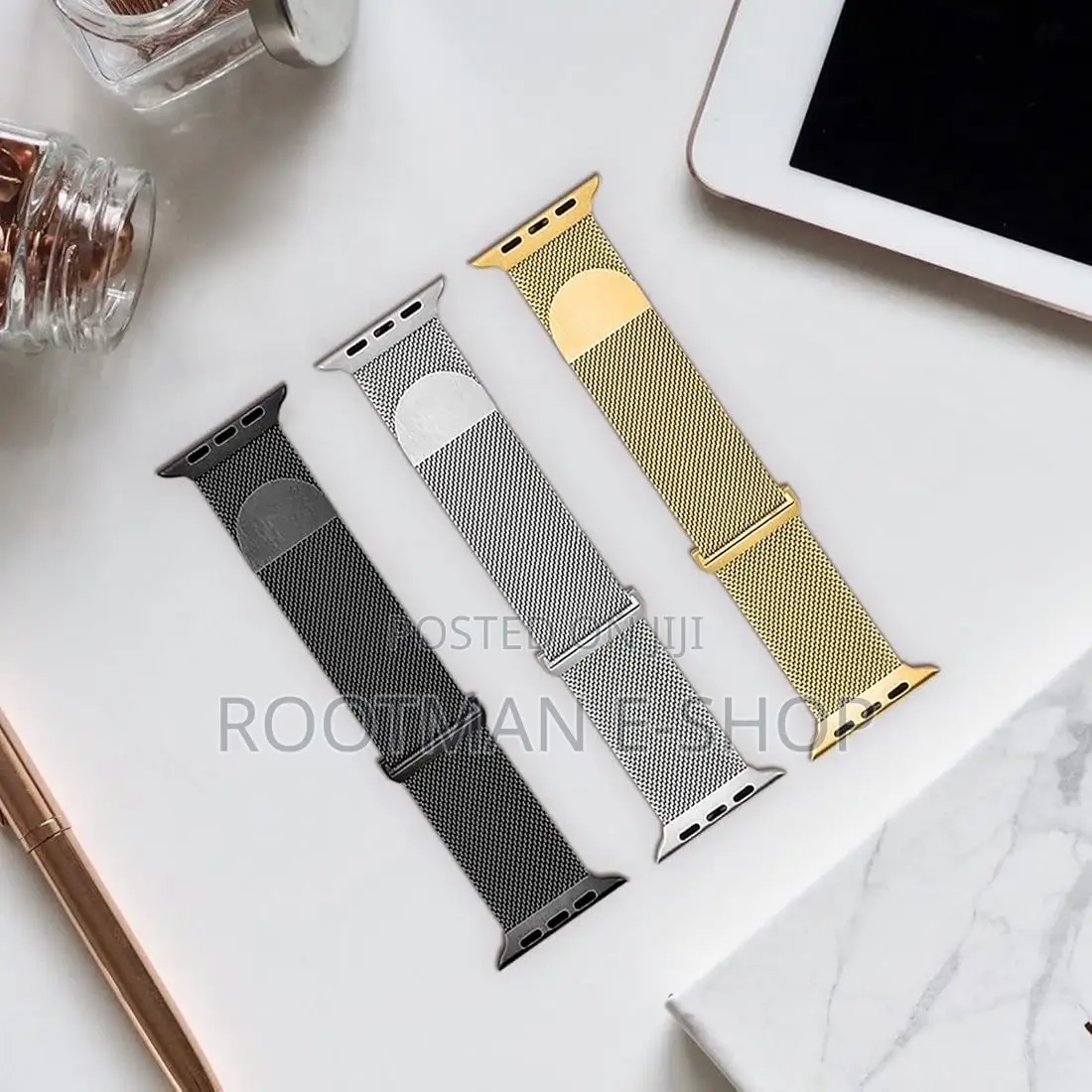 Metal Milanese Loop Band Compatible With Apple Watch Band 38mm to 45mm