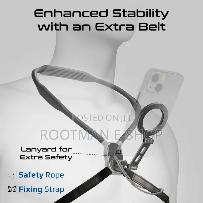 Flexible Neckband Magsafe Compatible Phone Mount for Handsfree Pov
