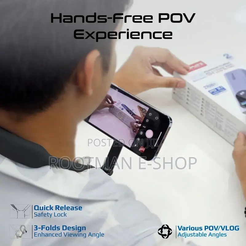 Flexible Neckband Magsafe Compatible Phone Mount for Handsfree Pov