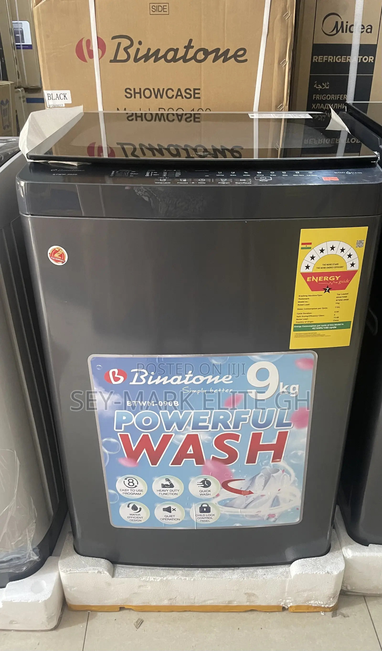 9kg Binatone Fully Automatic Washing Machine