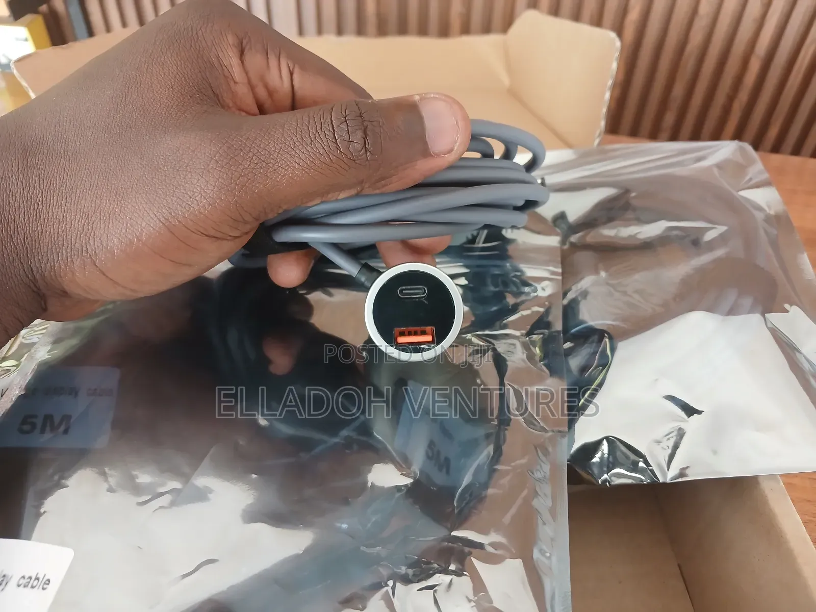 5m Starlink Mini Cigarette Car Charger and Cable