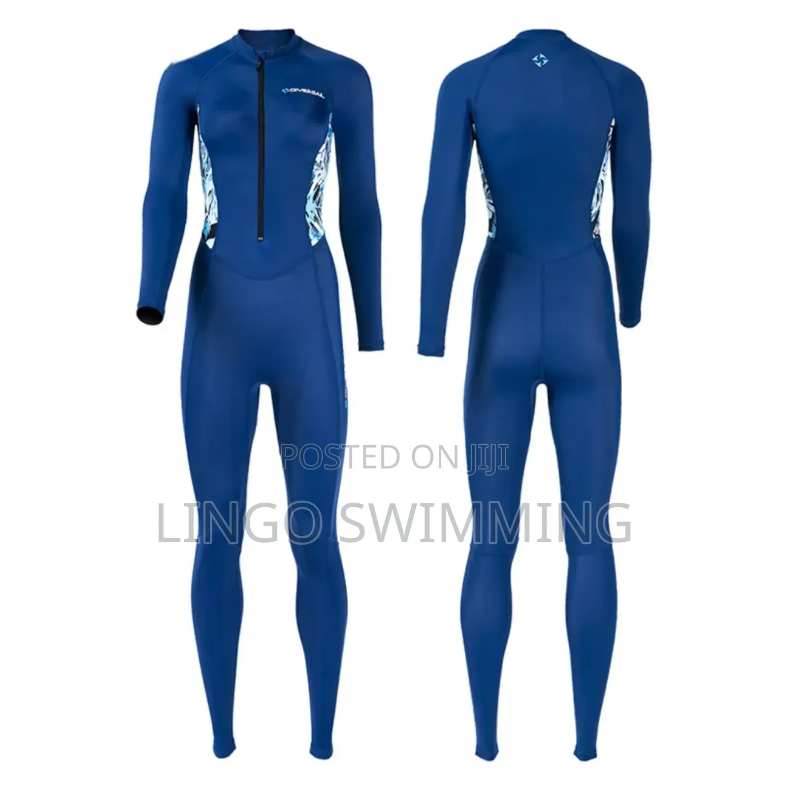 Women’S Long Sleeve Full-Length Swimwear (Zip Front)
