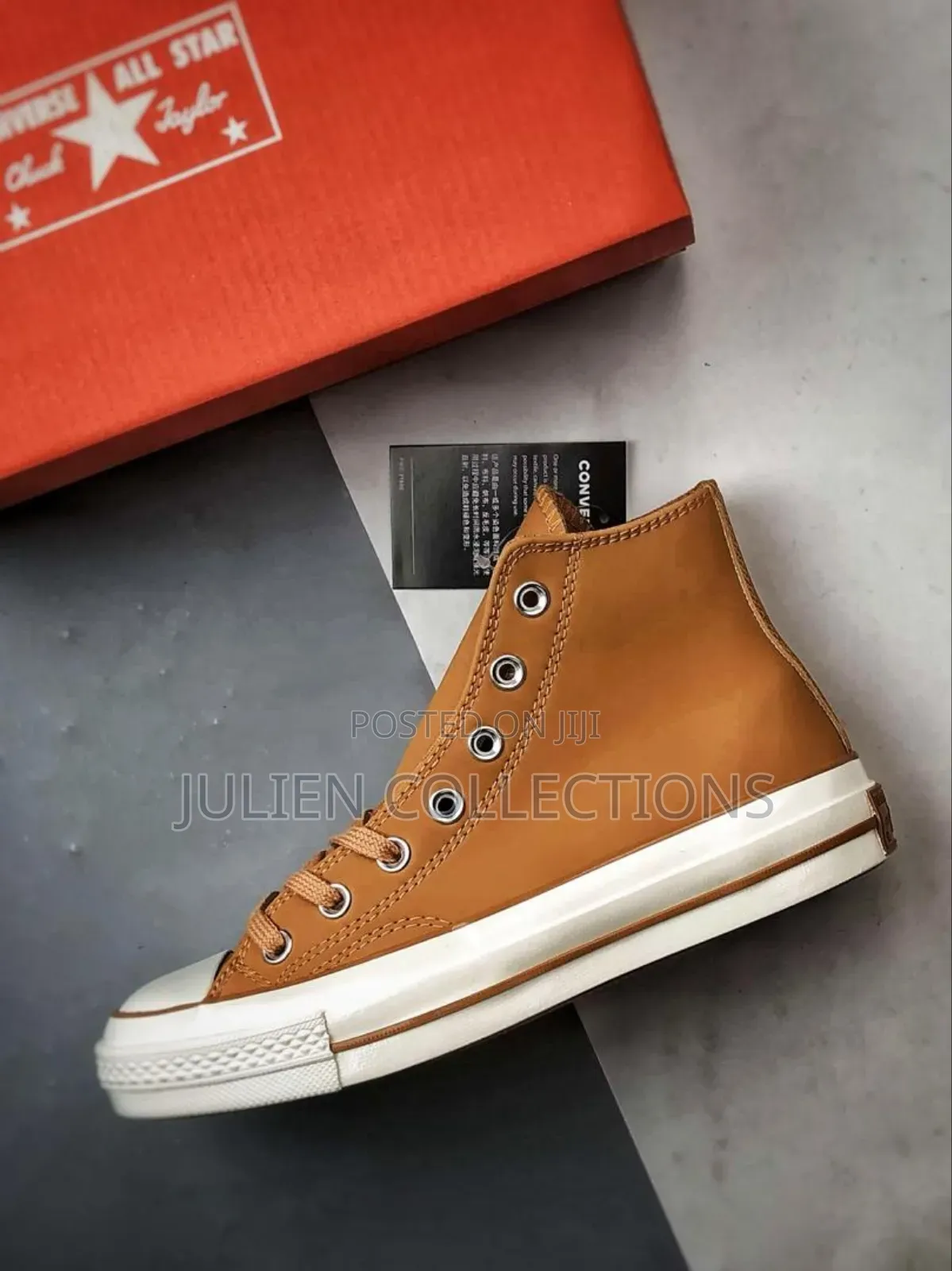 Converse All Star Leather White Brown