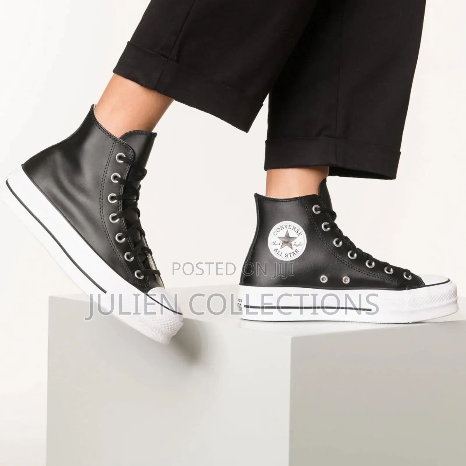 Converse All Star Leather Black White