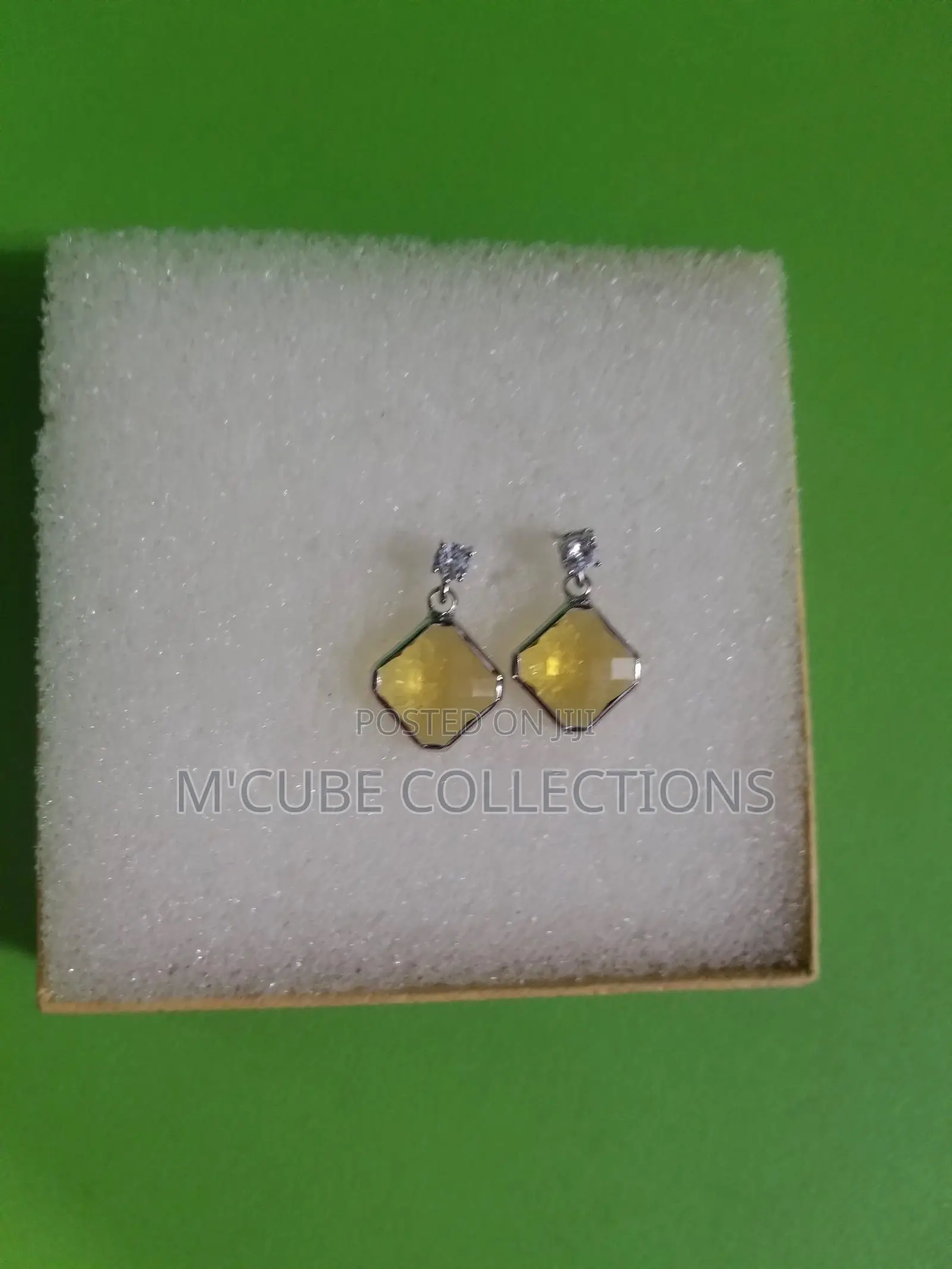 Amber Glow Drop Earrings