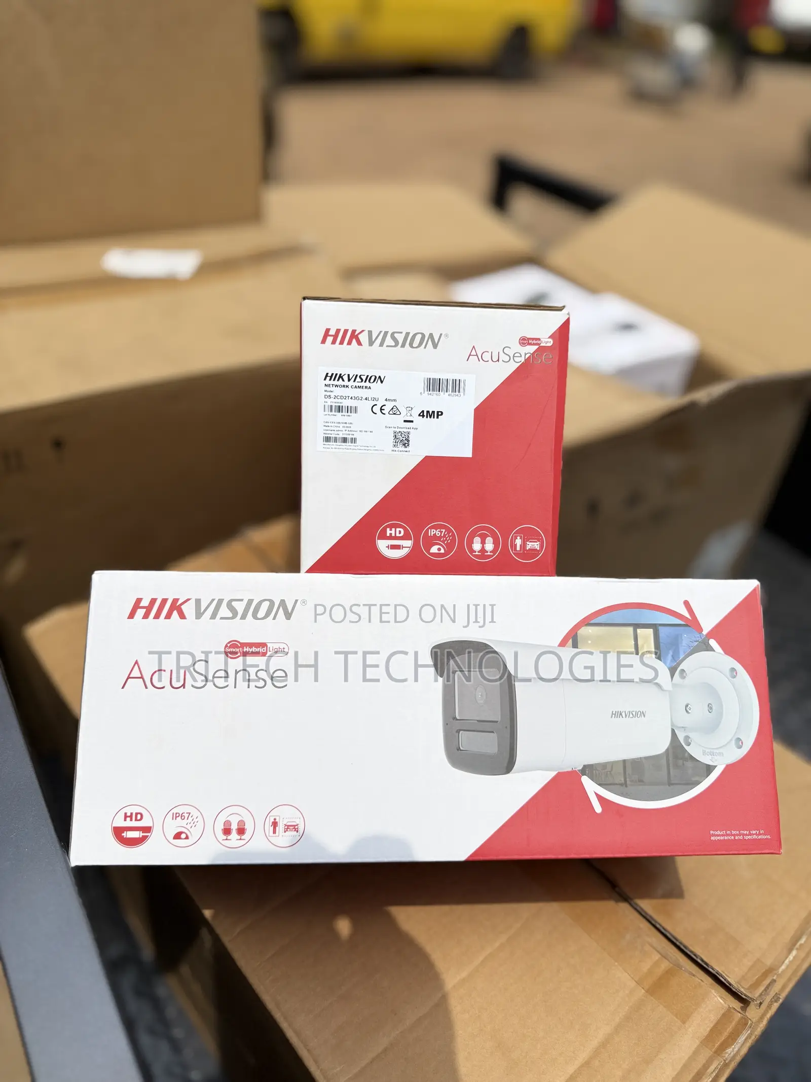 Hikvision Ds-2cd2t43g2-4l12u 4mp Acusense Full Color Ip Camera 80m