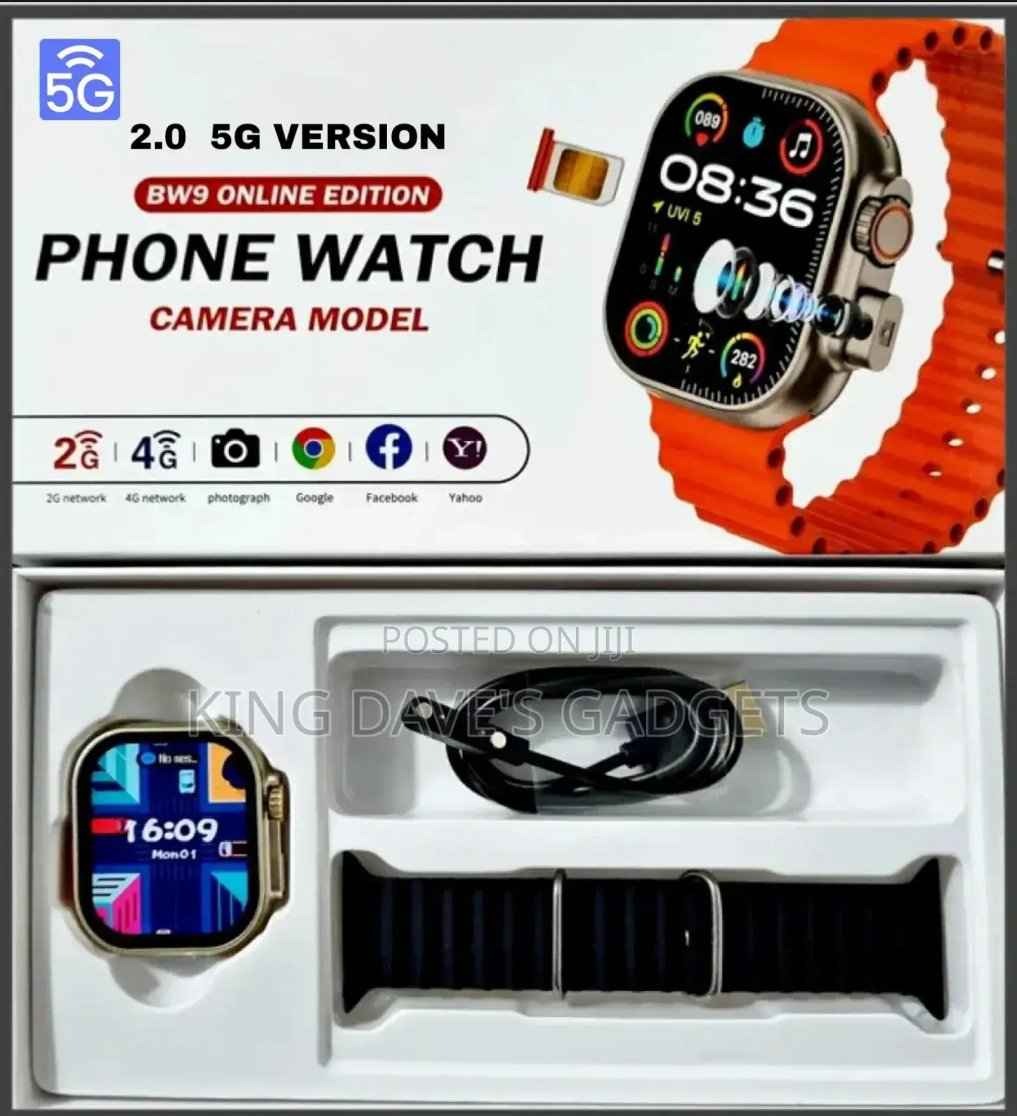 Bw9 Pro Smartwatch With Sim Card