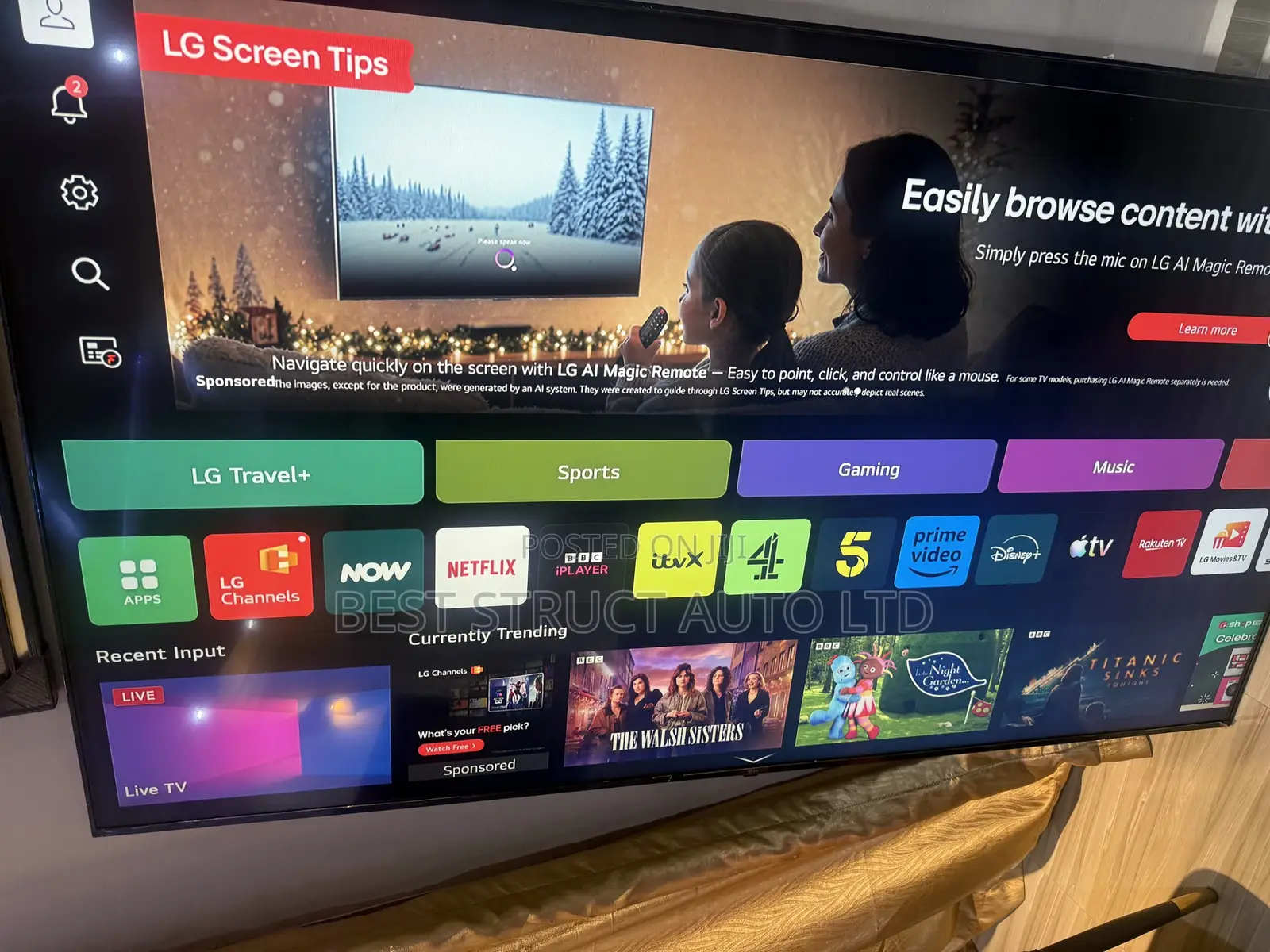 Uk Used 75 Inches Lg Smart Satellite Tv