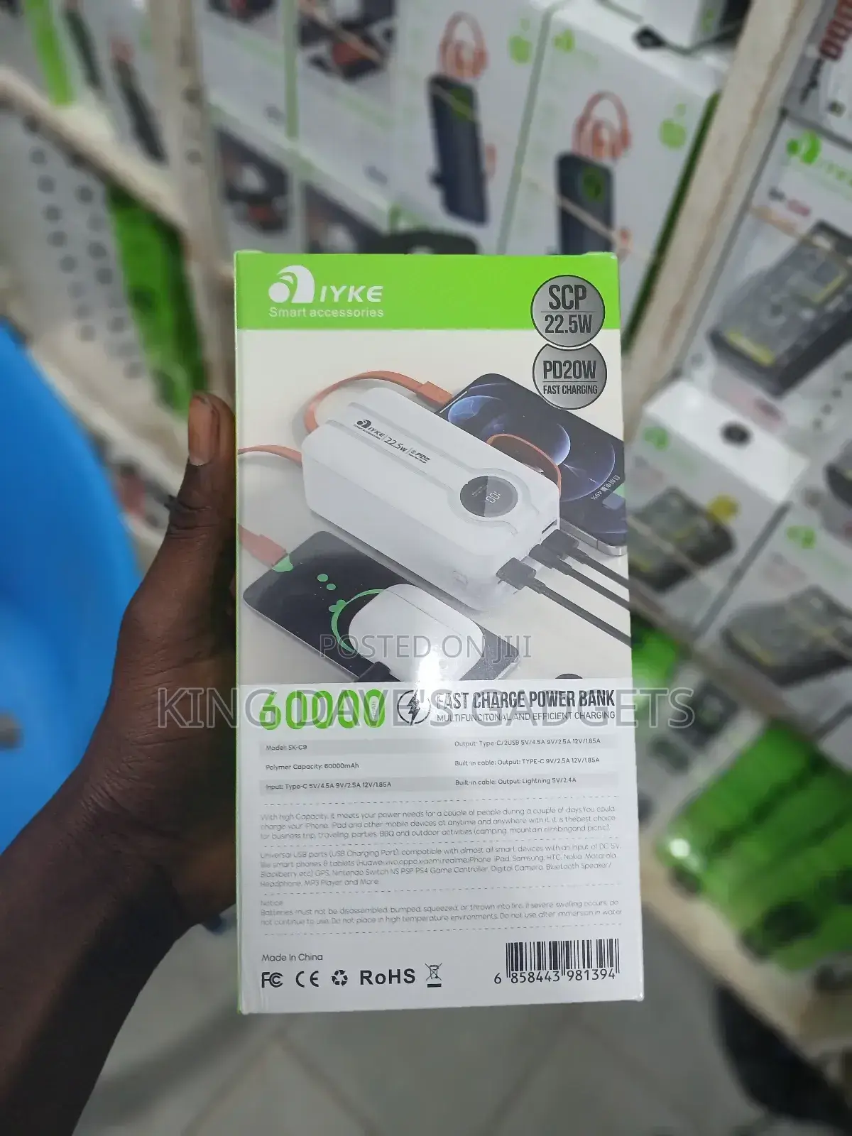 Iyke Sk-C9 60000mah Fast Charge Power Bank.