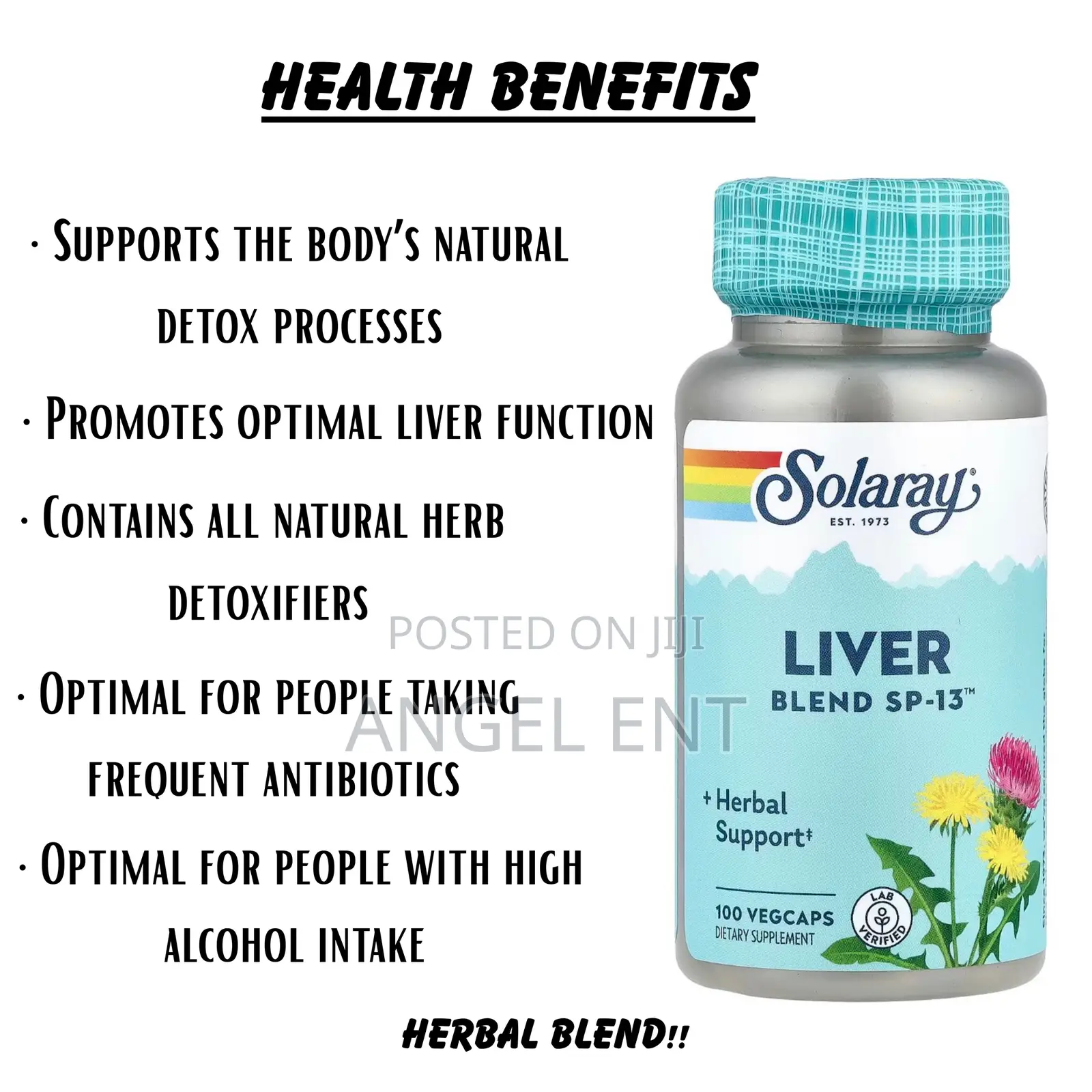 Solaray Herbal Liver Blend Supplement 100ct