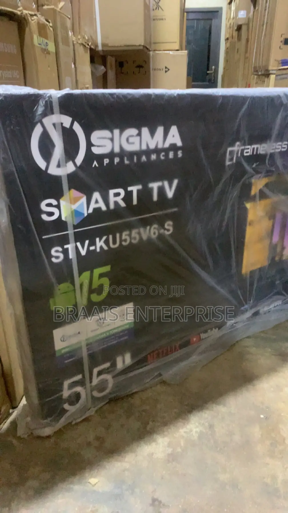 Sigma 55′′ Uhd Smart Android Frameless Satellite Tv