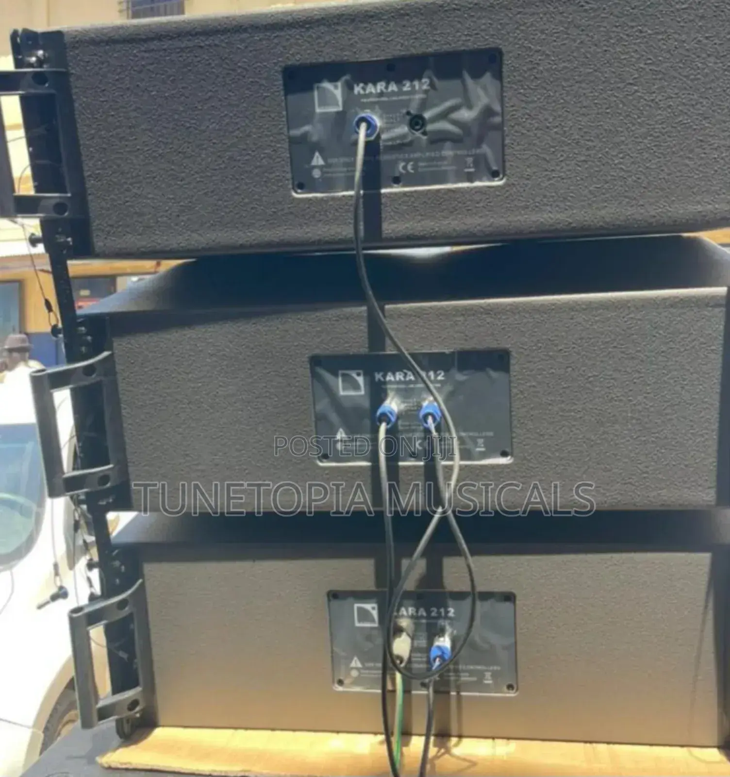 3pieces Of Kara 12 Line Array Speakers, Pair Of Bass And Rack Set