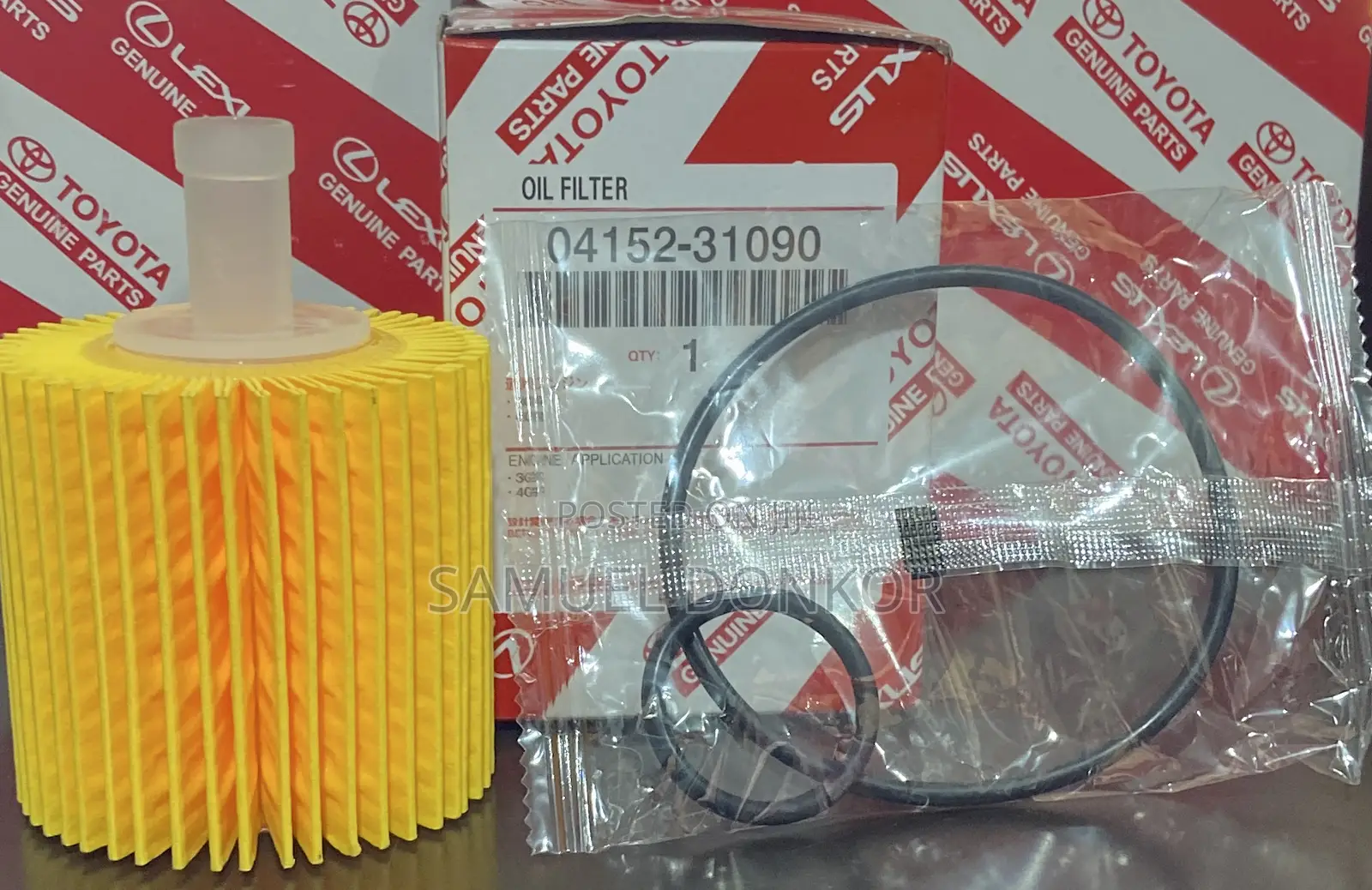Genuine Toyota Engine Oil Filter (Part Number: 04152-31090)