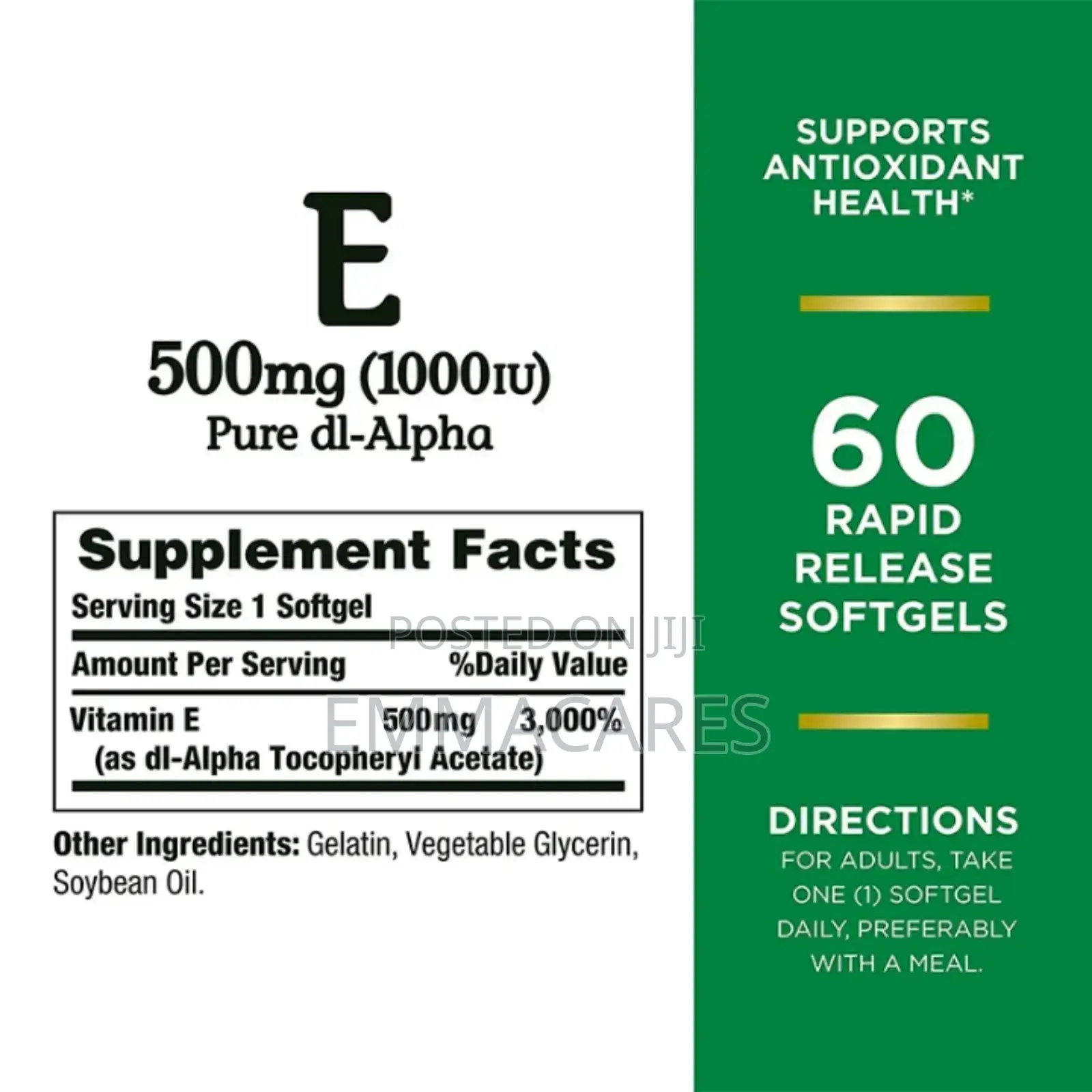 Vitamin E Oil Softgels