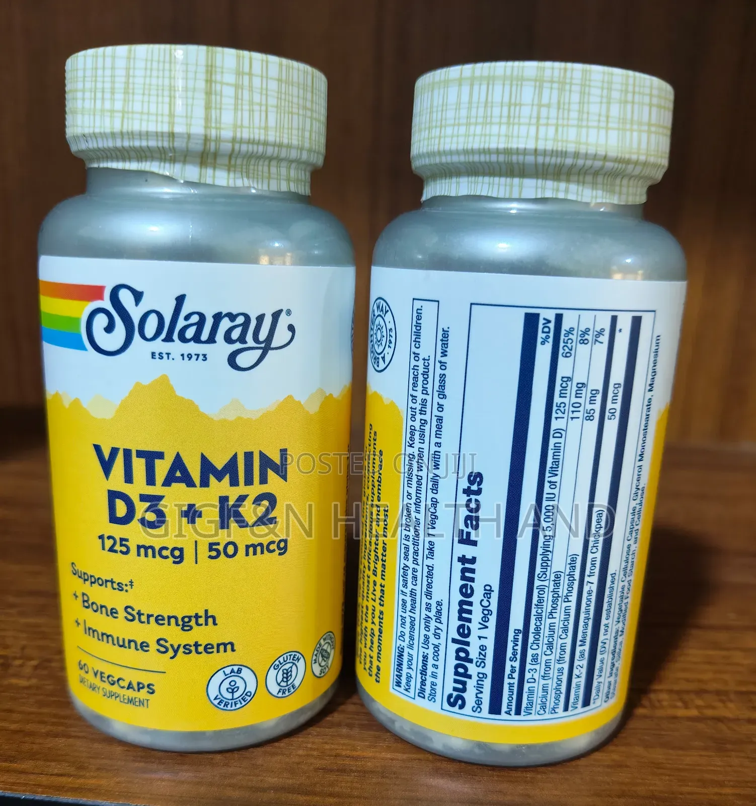 Vitamin D3 , 60 Vegcapsules (Skeletal Immune Health)