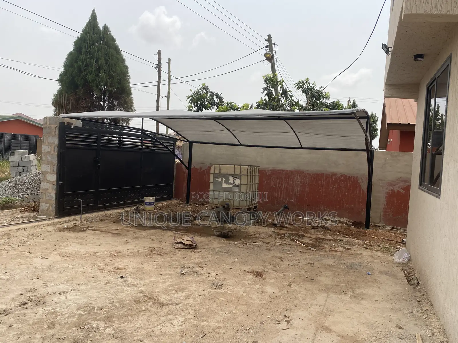 Ash and Black Car Canopy
