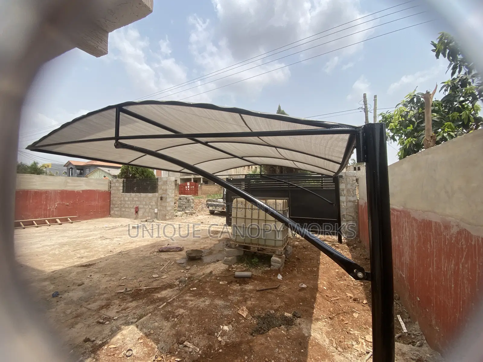 Ash and Black Car Canopy