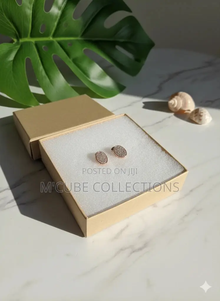 Crystal Oval Stud Earrings