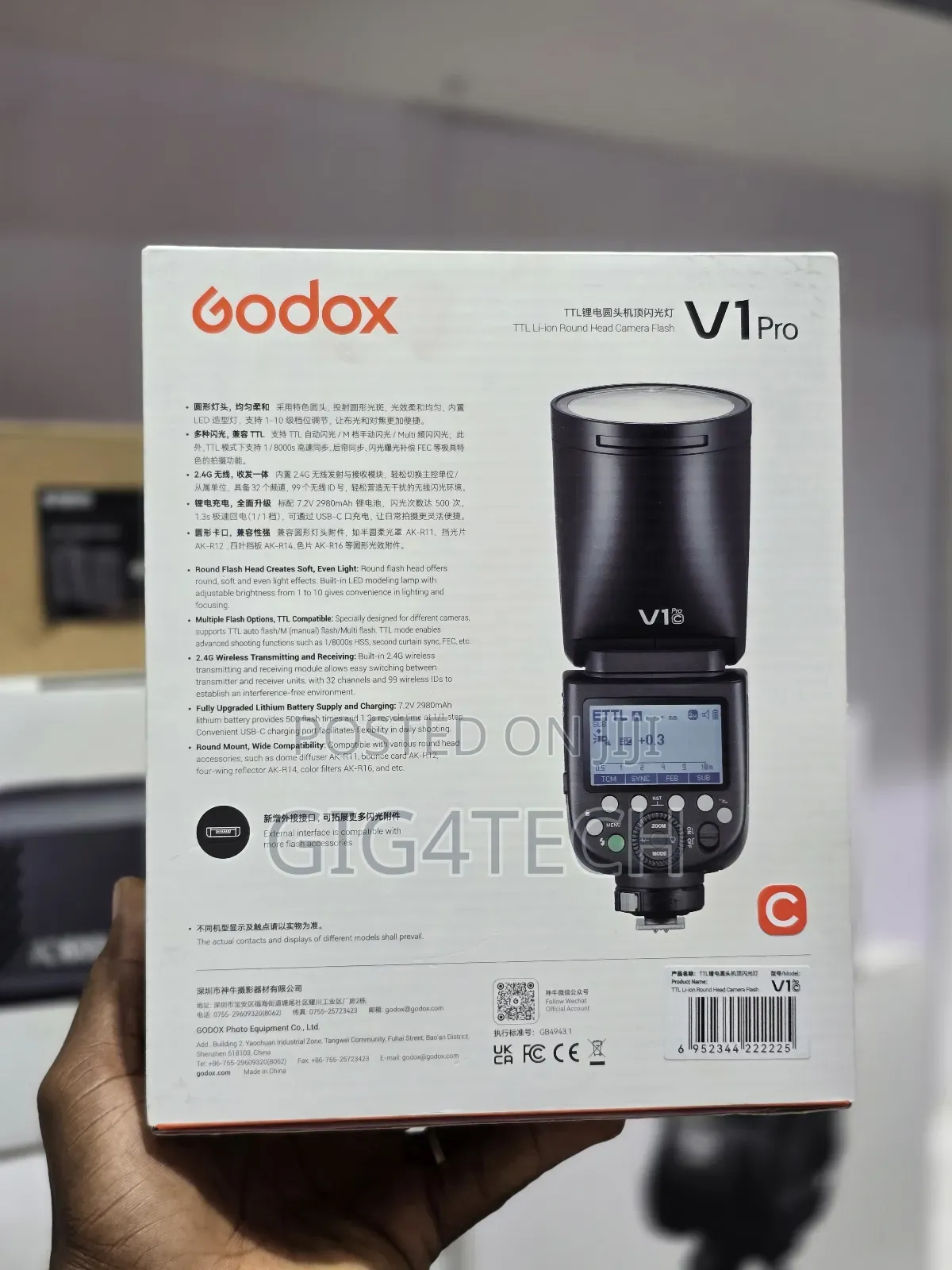 Godox V1 Pro TTL Li-Ion Round Head Camera Flash