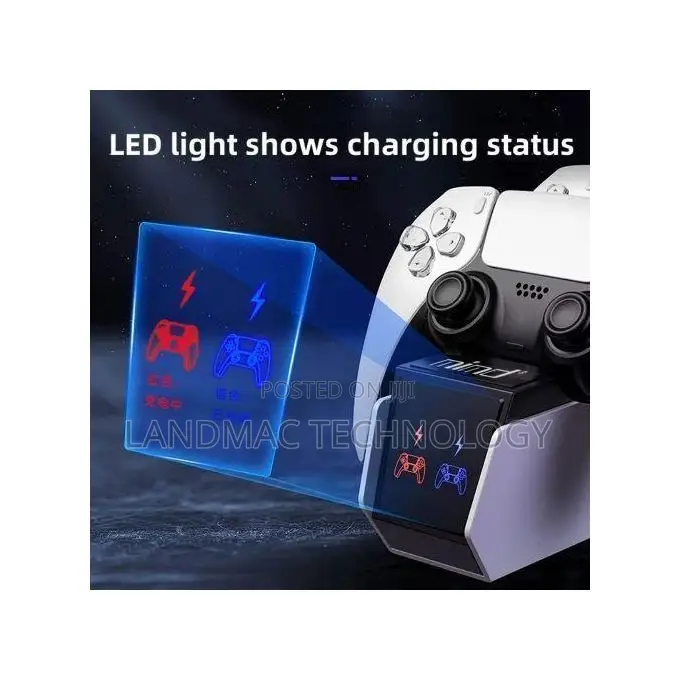 Ps5 Controller Charger, Fast Charging Station for Dual Ps5 Controllers