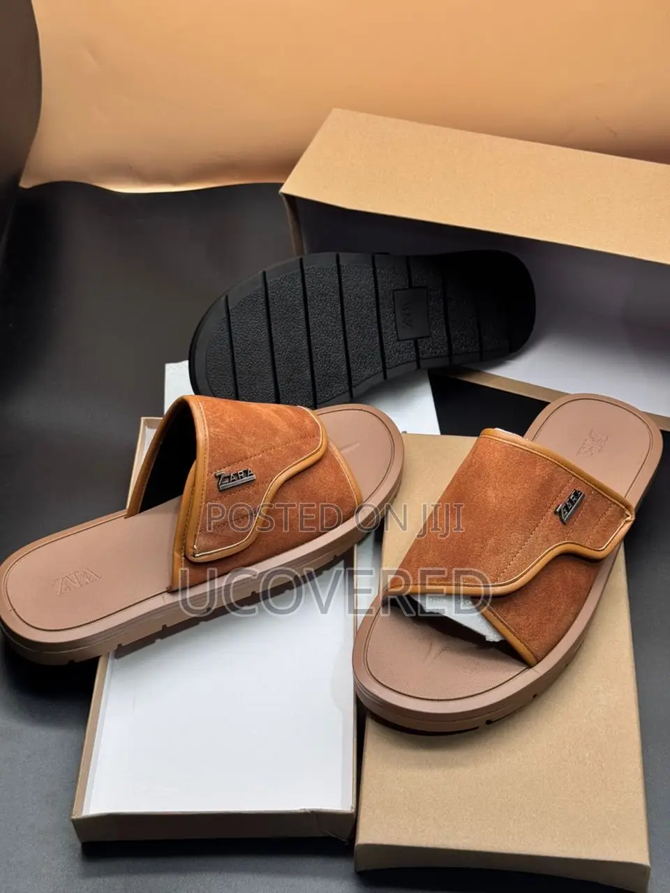 New Zara Suede Men’S Slippers