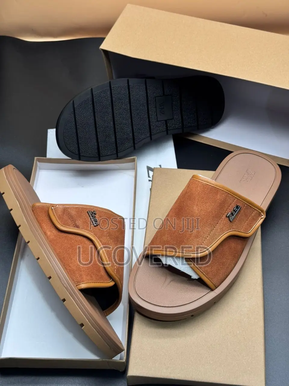 New Zara Suede Men’S Slippers
