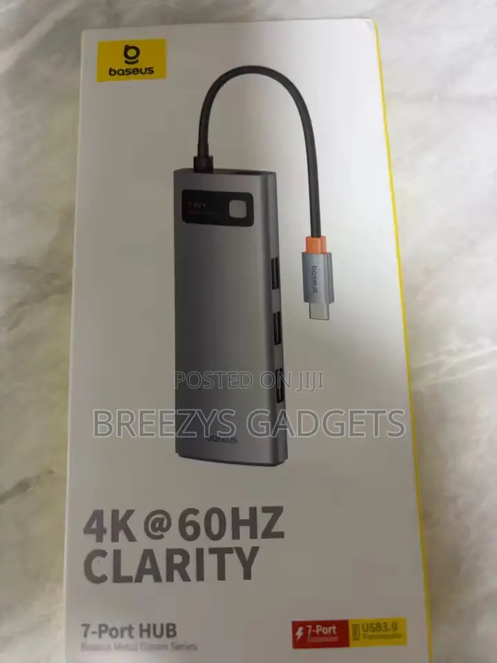Baseus 7-in-1 Gen 2 Usb C Hub at 60hz Hdmi 3* Usb 3.0 Pd 100w Type C
