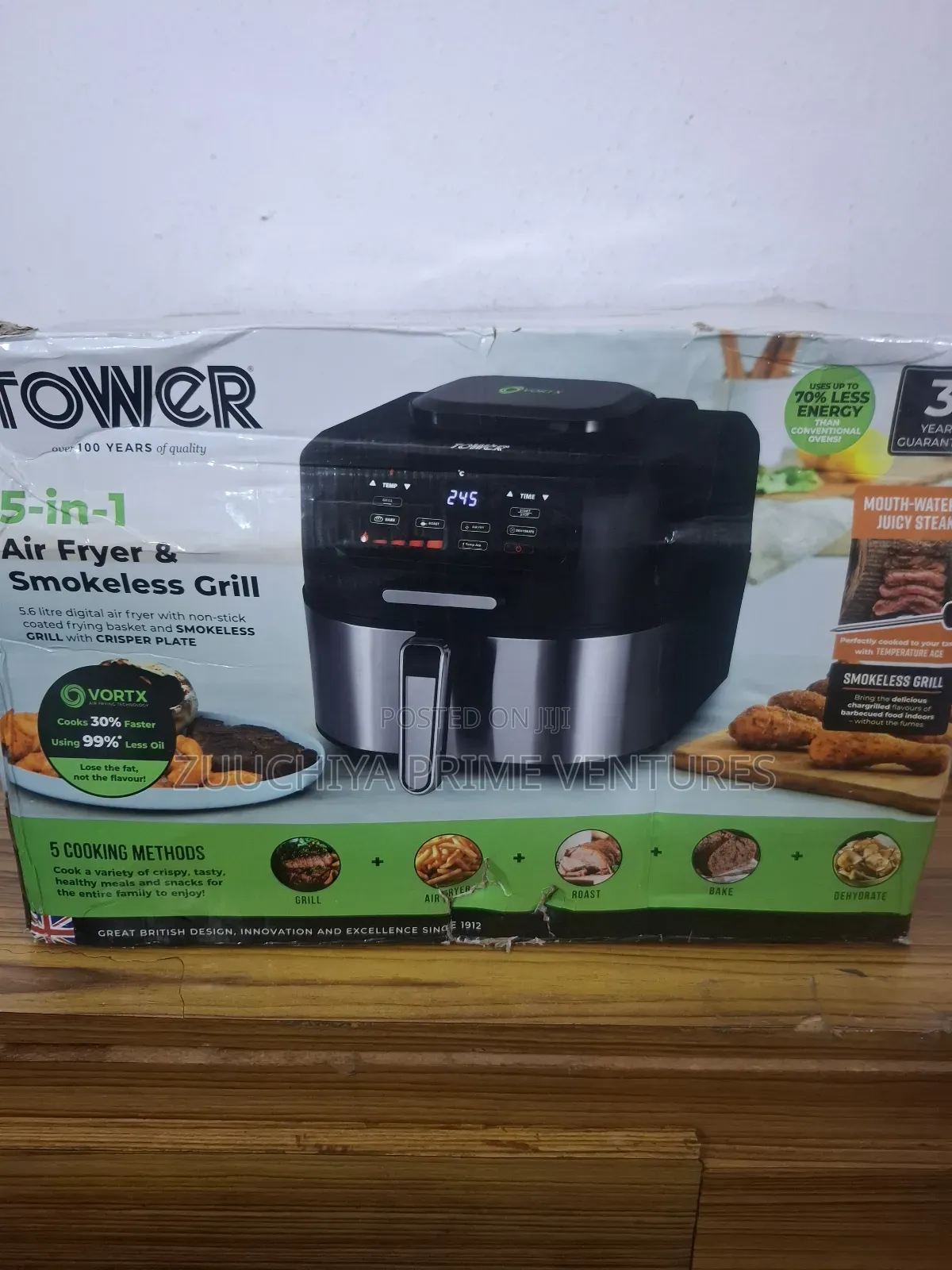 5.6 L Tower 5-in-1 Air Fryer With Smokeless Grill FROM UK