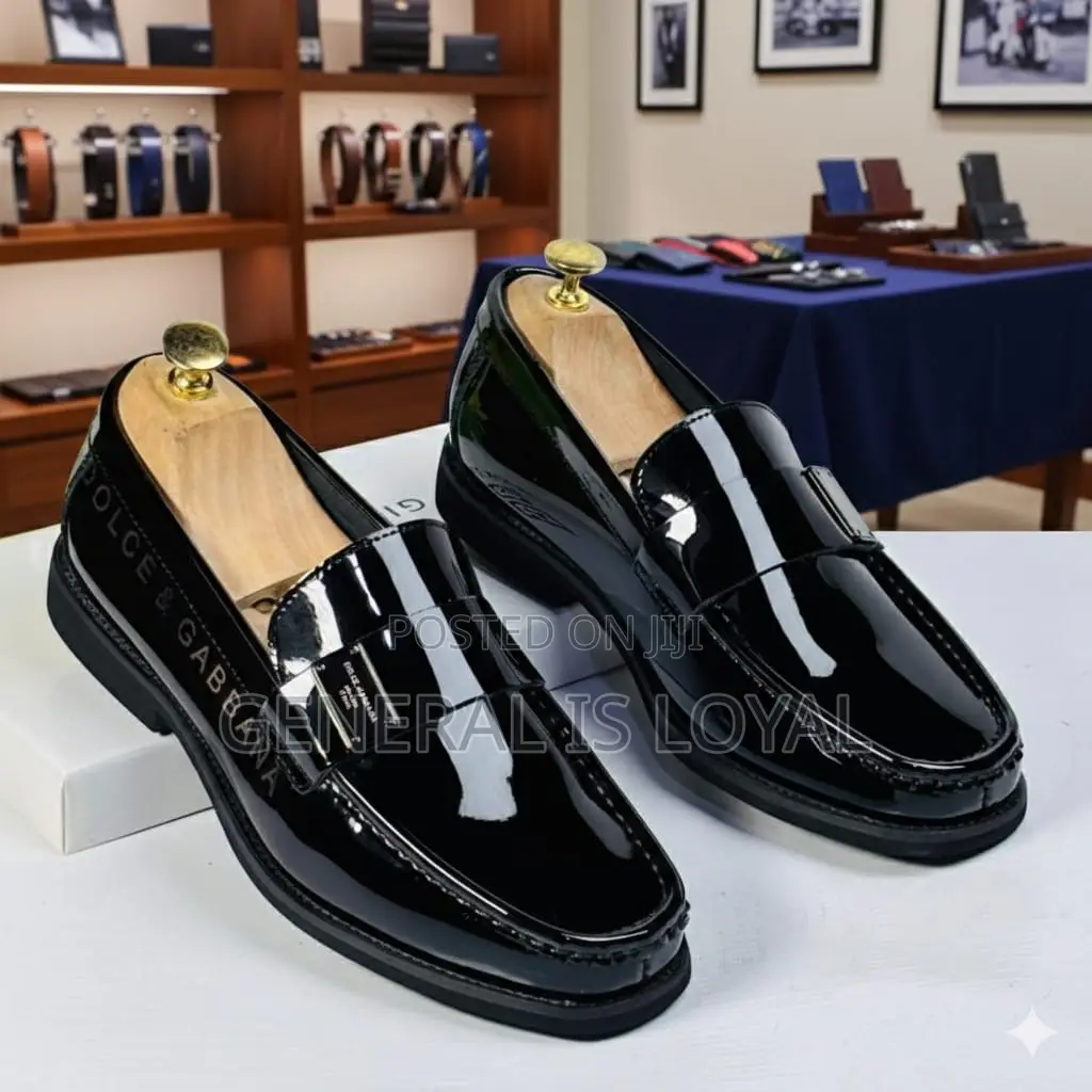 Dolce And Gabbana Black Mirror Men’S Loafers