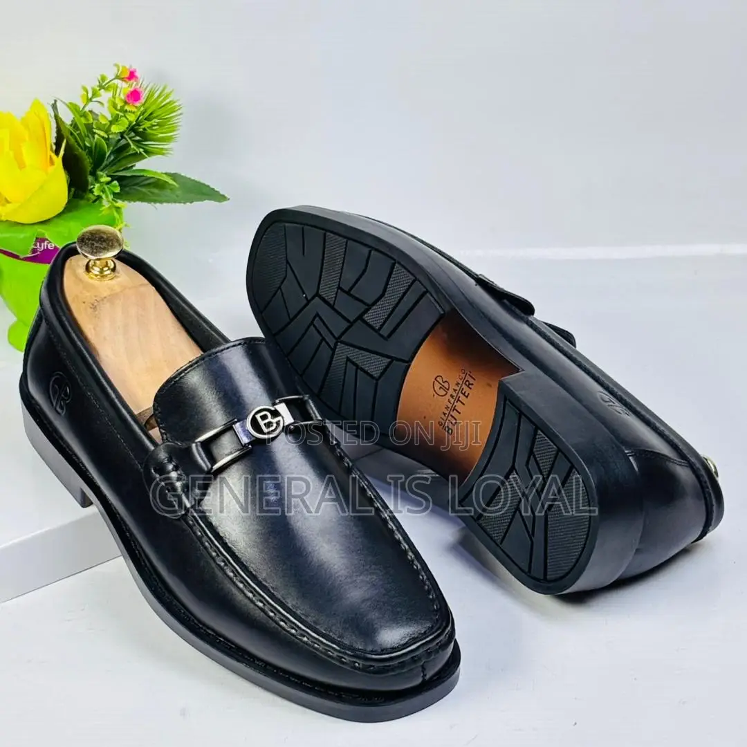 Gianfranco Butteri Black Leather Men’S Loafers