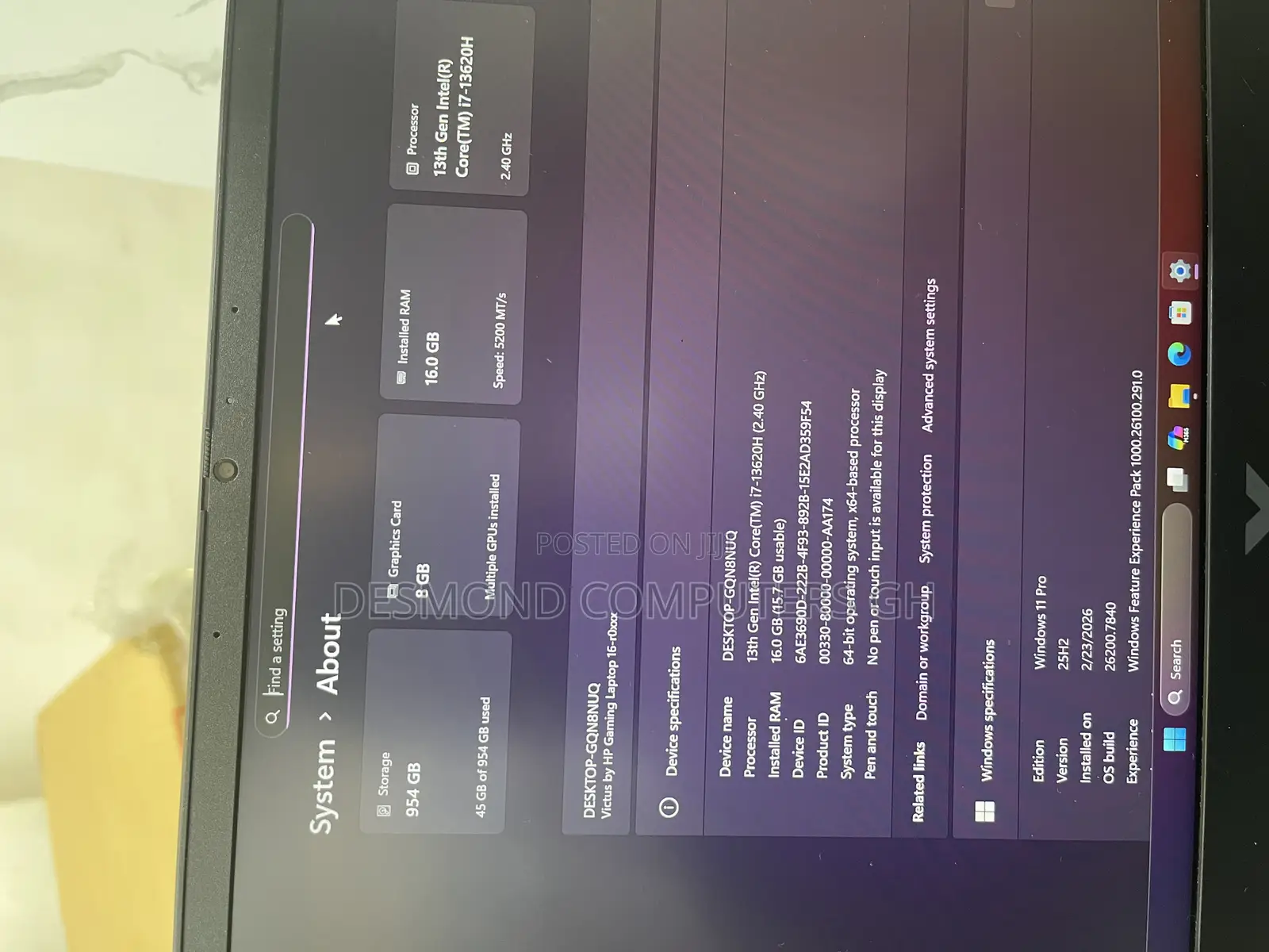 Laptop HP Victus 15 16GB Intel Core i7 SSD 1T